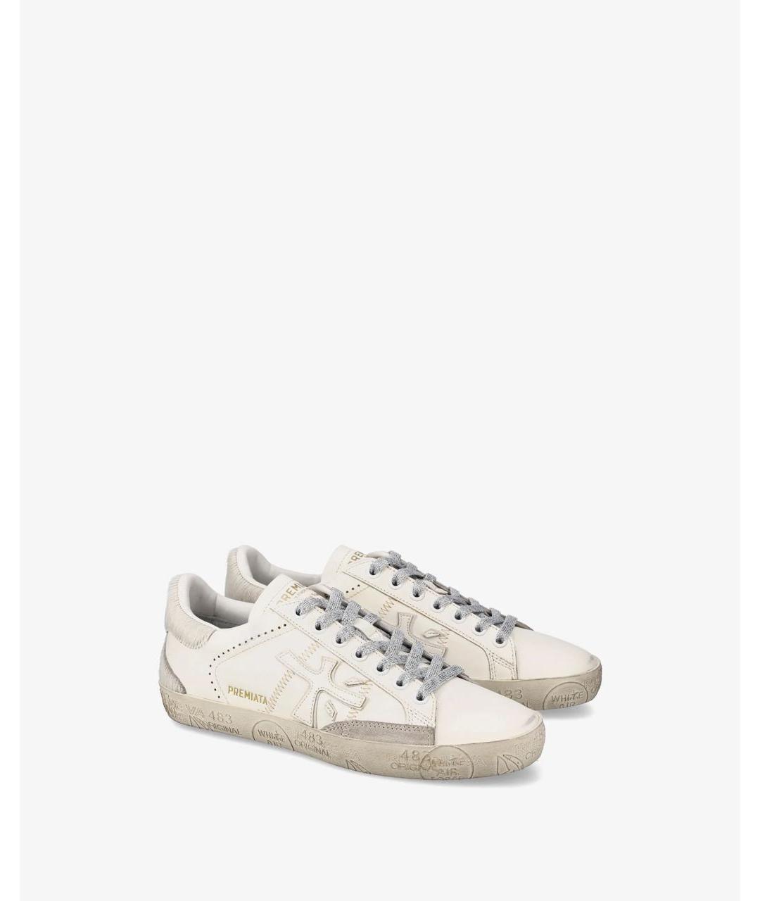 PREMIATA Белые кожаные кроссовки, фото 6