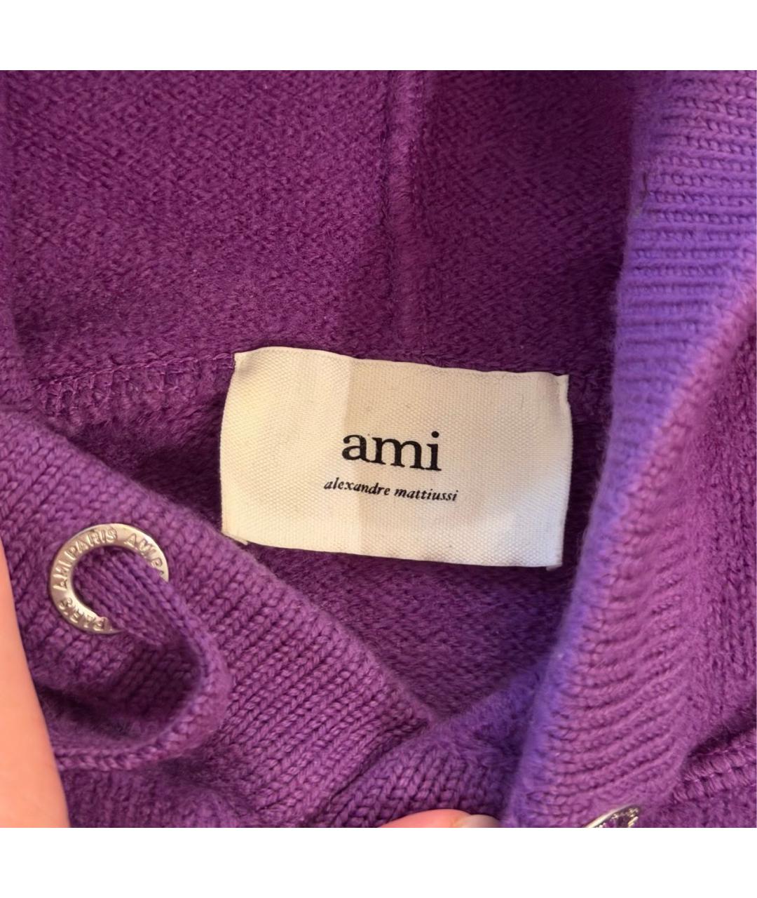 Ami Paris Фиолетовый шерстяной джемпер / свитер, фото 2