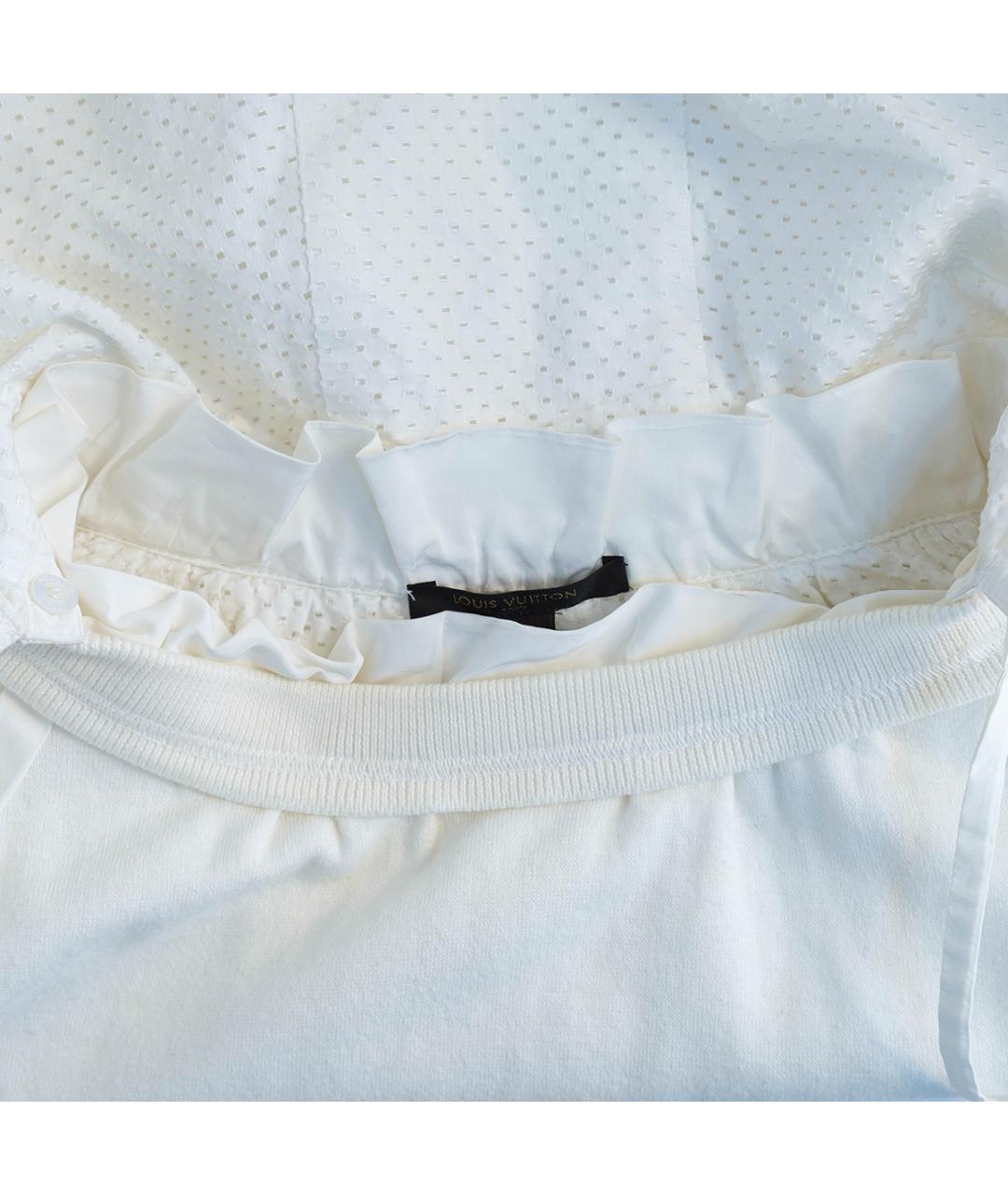 LOUIS VUITTON Белый хлопковый джемпер / свитер, фото 3