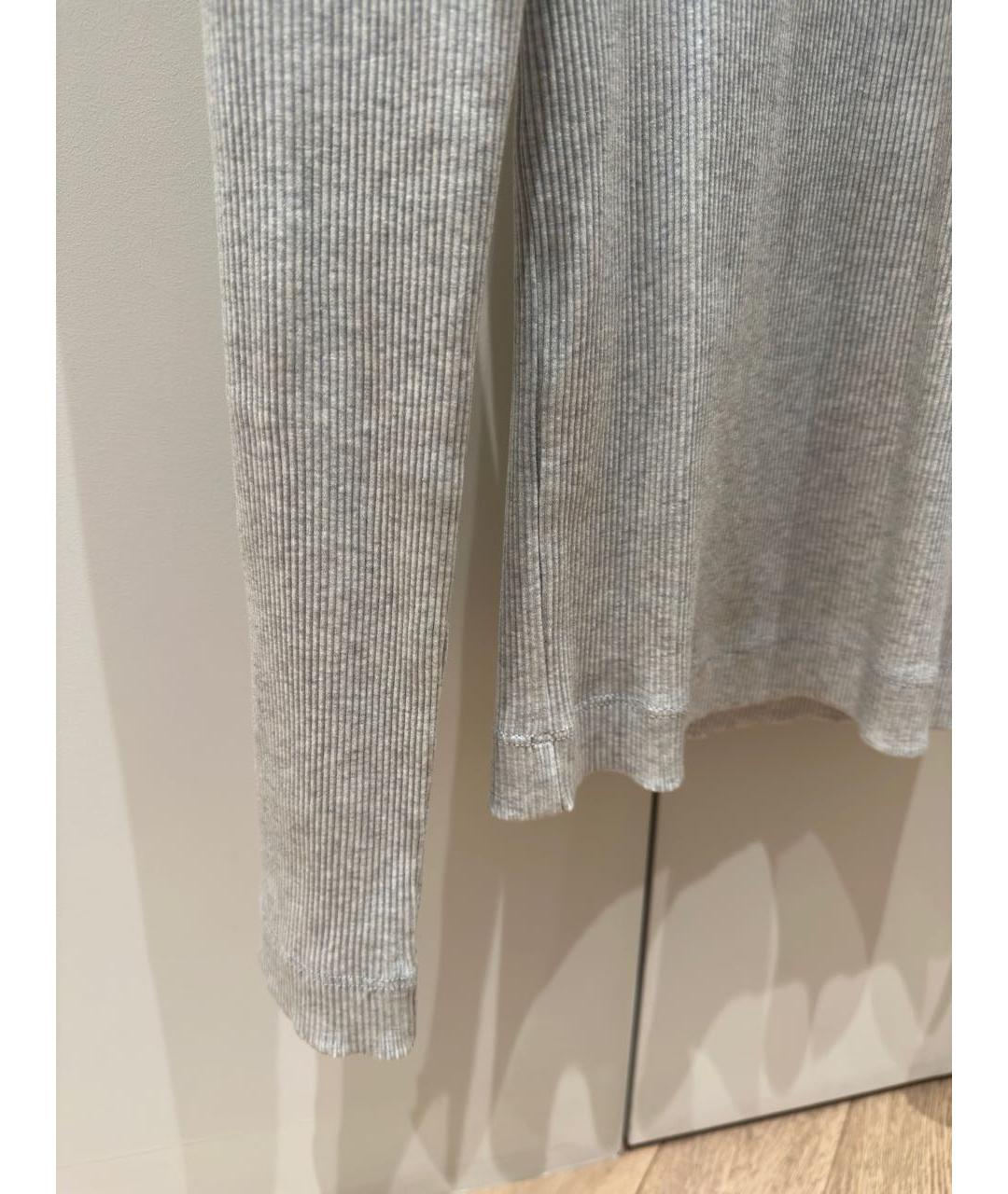 BRUNELLO CUCINELLI Серый хлопко-эластановый джемпер / свитер, фото 6