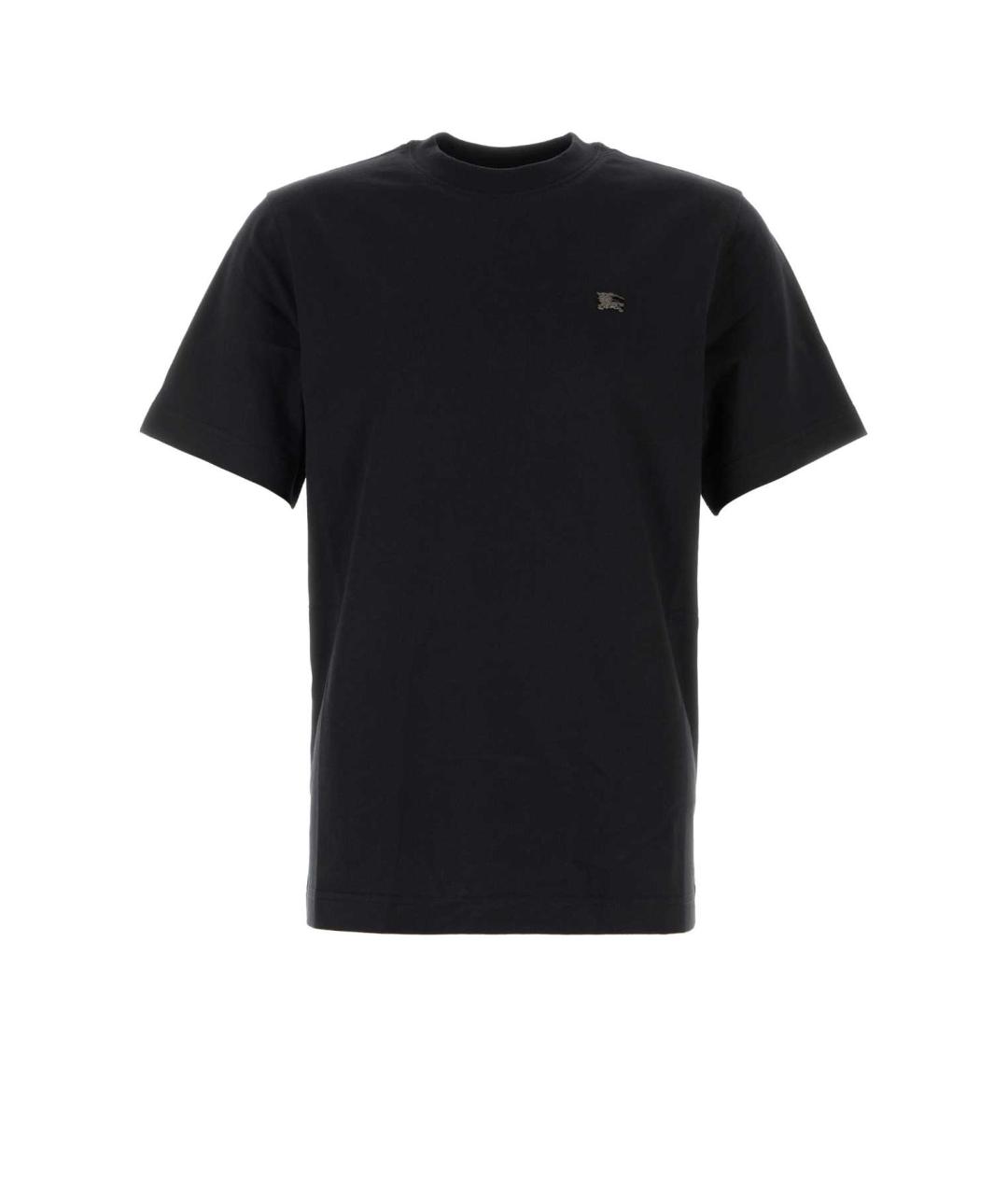 BURBERRY Черная хлопковая футболка, фото 1