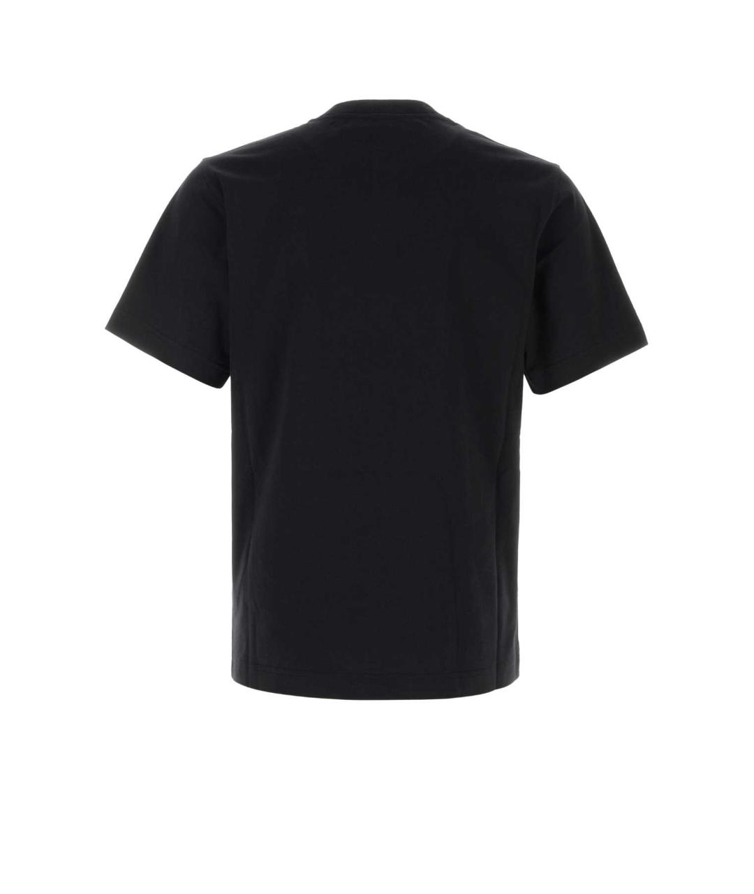 BURBERRY Черная хлопковая футболка, фото 2