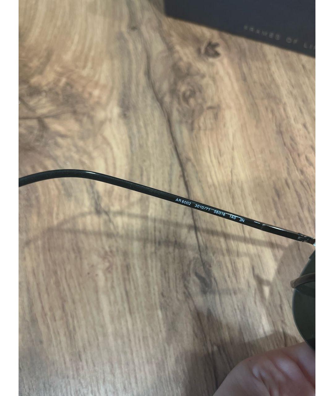 GIORGIO ARMANI Черные металлические солнцезащитные очки, фото 7