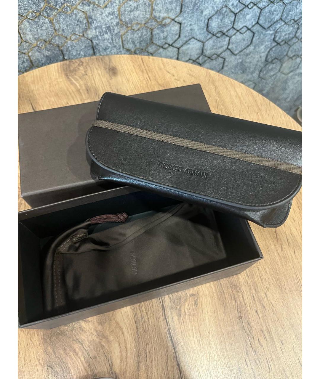 GIORGIO ARMANI Черные металлические солнцезащитные очки, фото 4