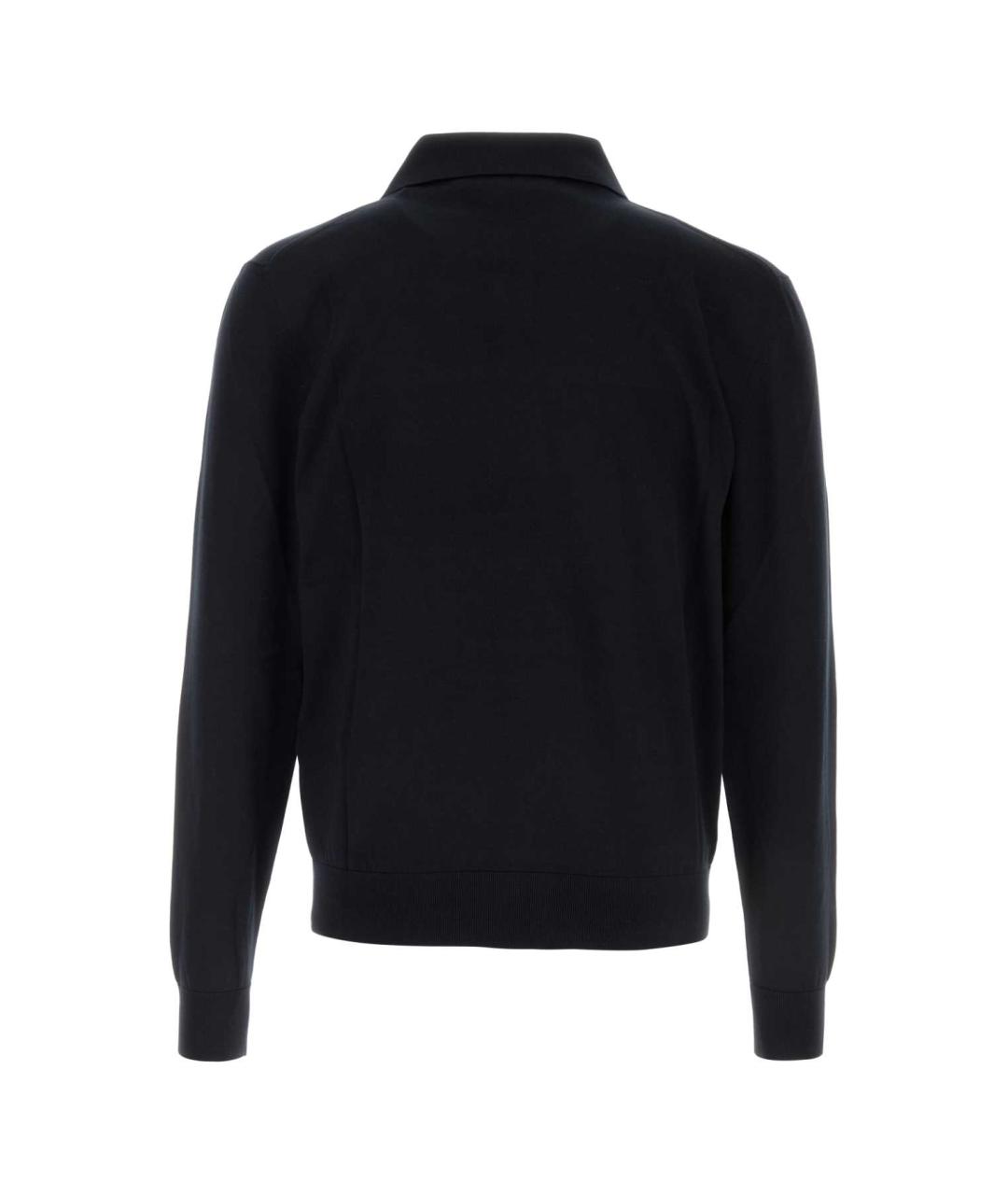 SAINT LAURENT Черное поло с длинным рукавом, фото 2