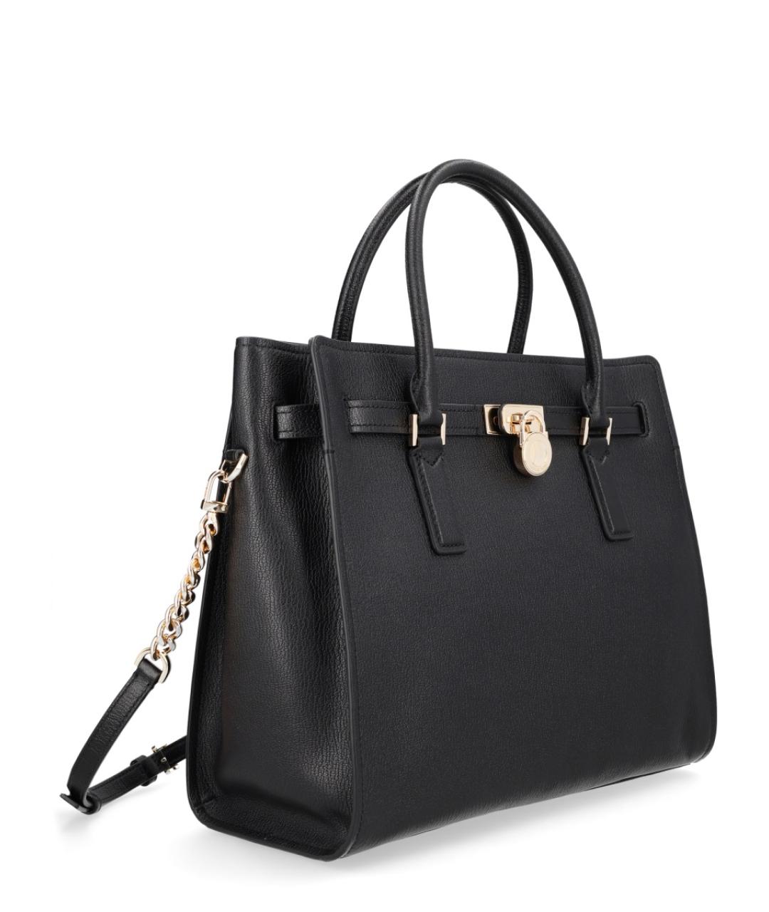 MICHAEL KORS Черная кожаная сумка тоут, фото 3