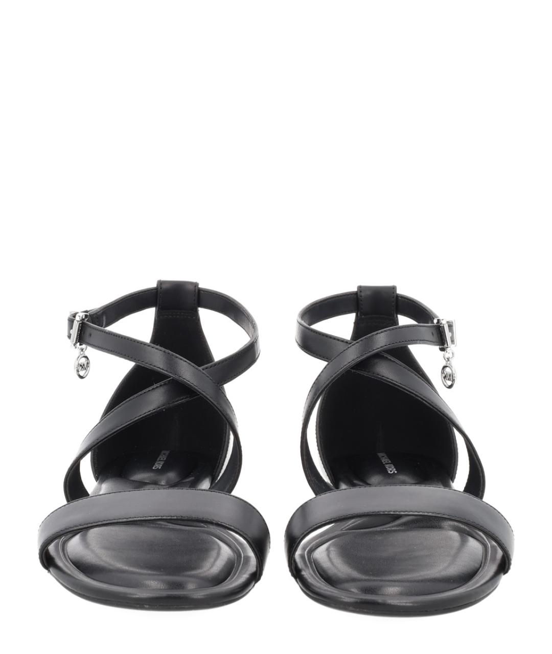 MICHAEL KORS Черные кожаные сандалии, фото 3