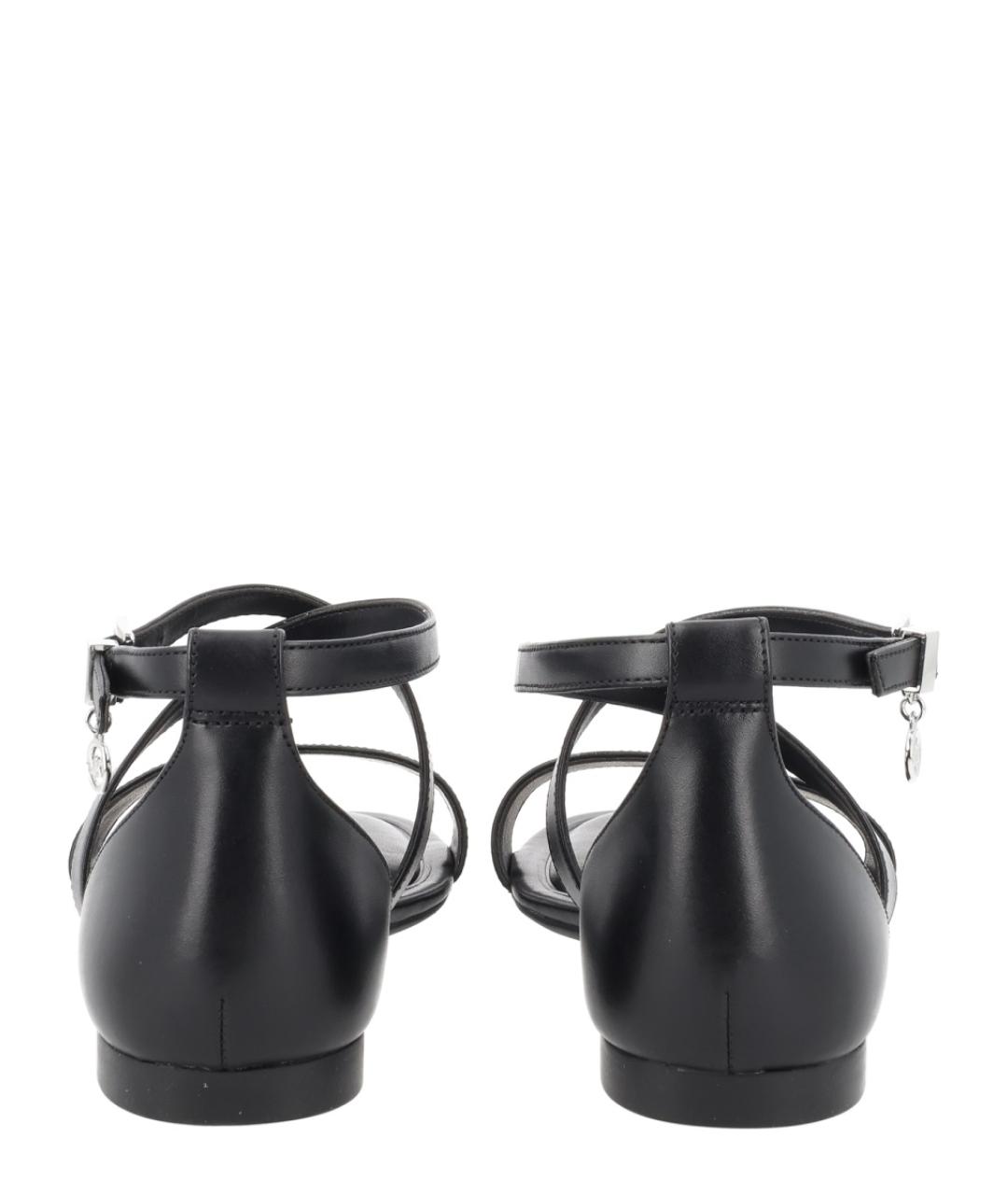 MICHAEL KORS Черные кожаные сандалии, фото 4