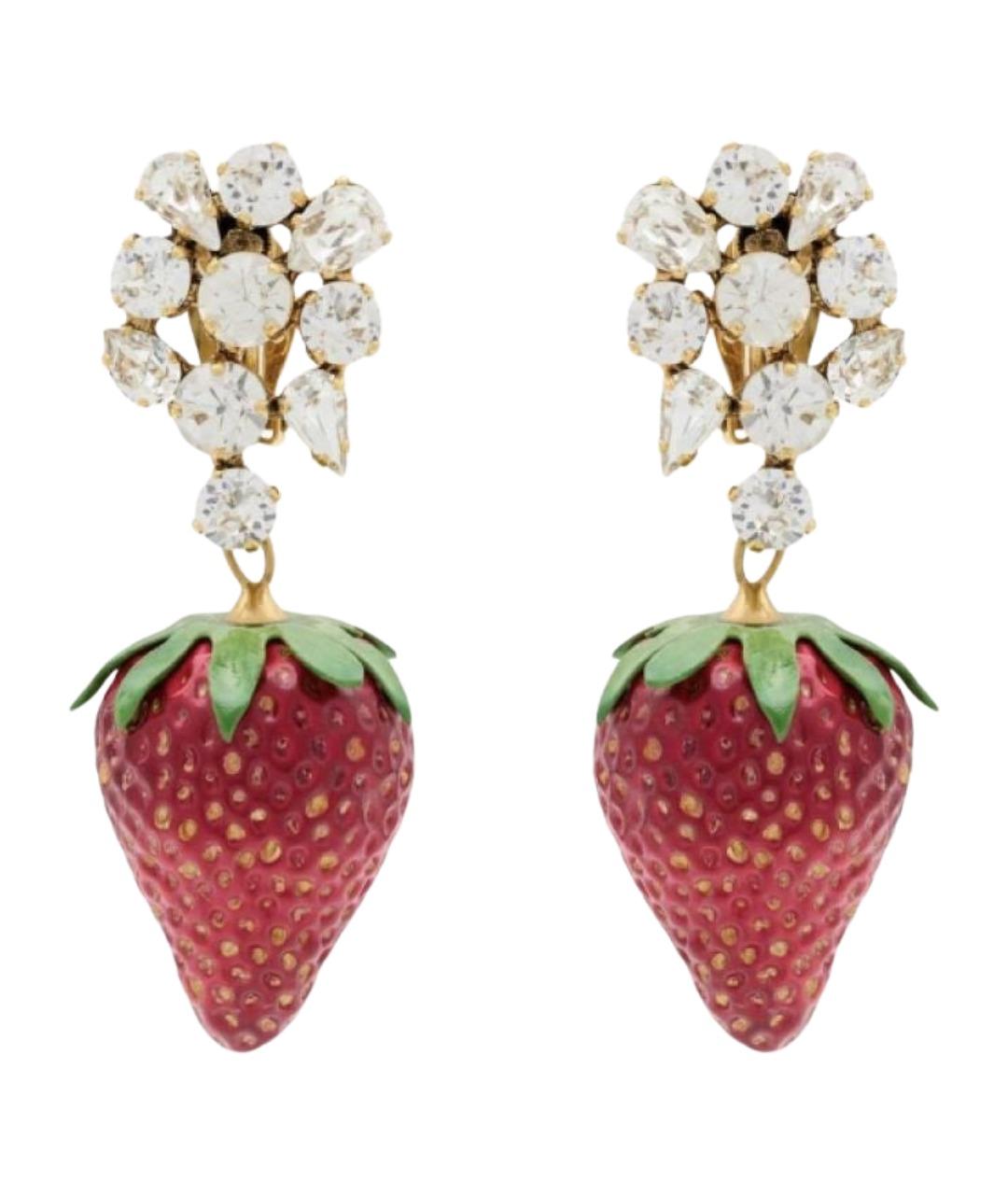 SAINT LAURENT Красные серьги, фото 1