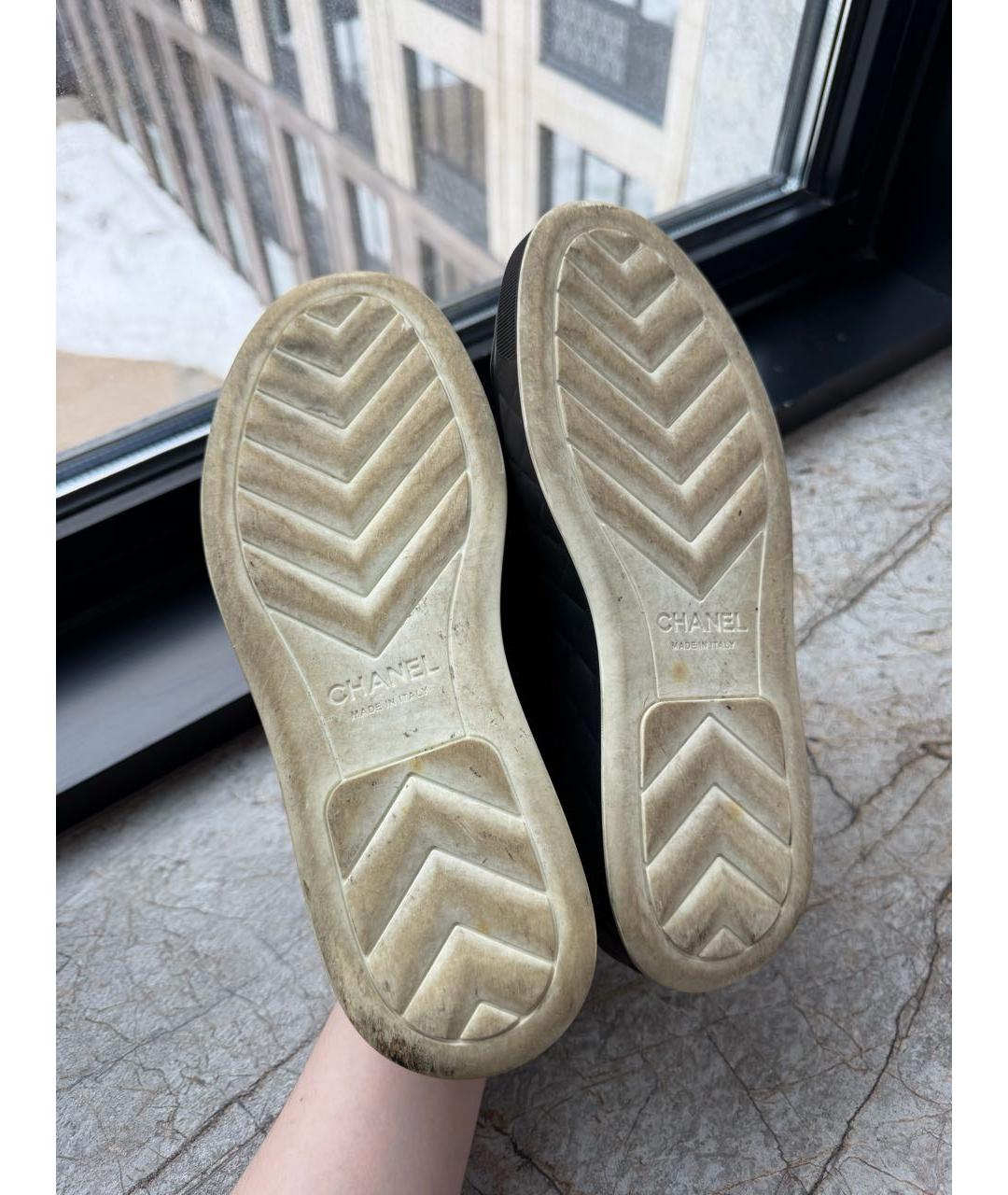 CHANEL Черные текстильные кроссовки, фото 5