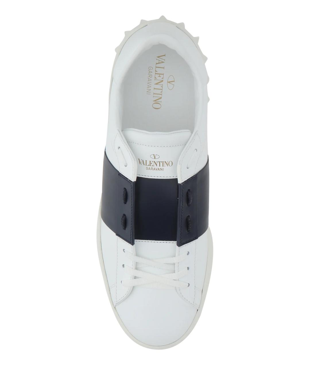 VALENTINO Белые кожаные низкие кроссовки / кеды, фото 4