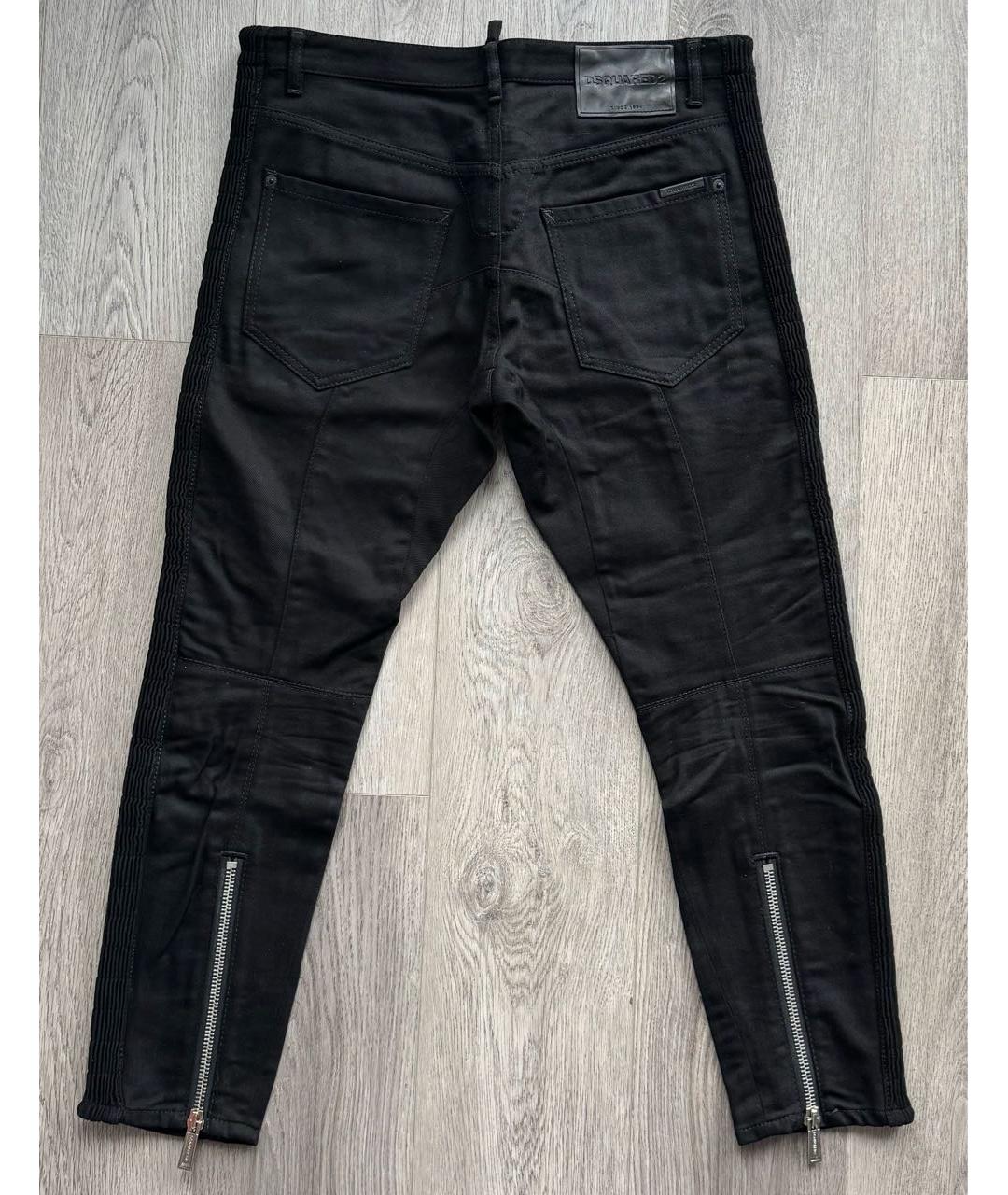 DSQUARED2 Черные хлопко-эластановые джинсы скинни, фото 6