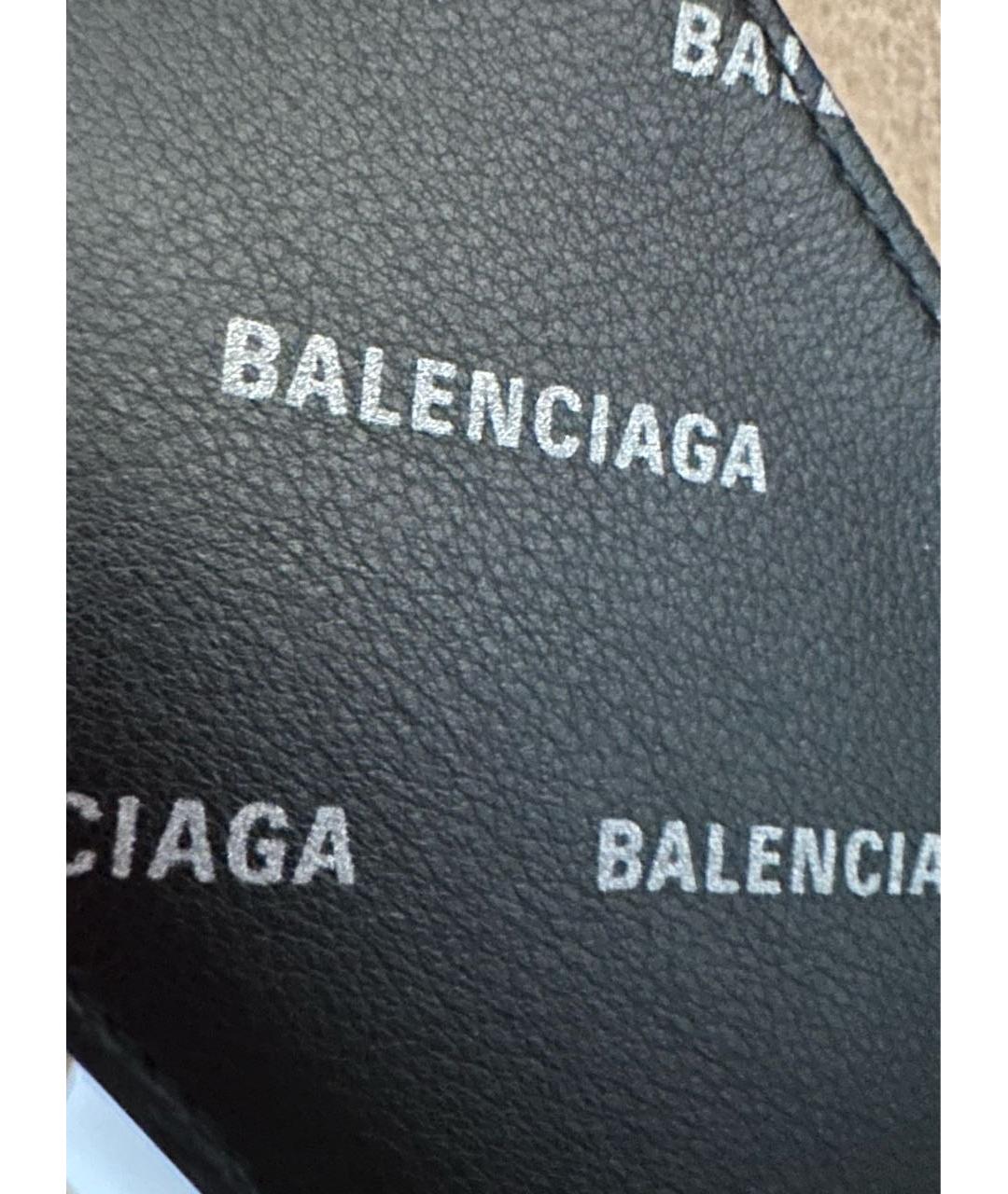 BALENCIAGA Черный кожаный кардхолдер, фото 7