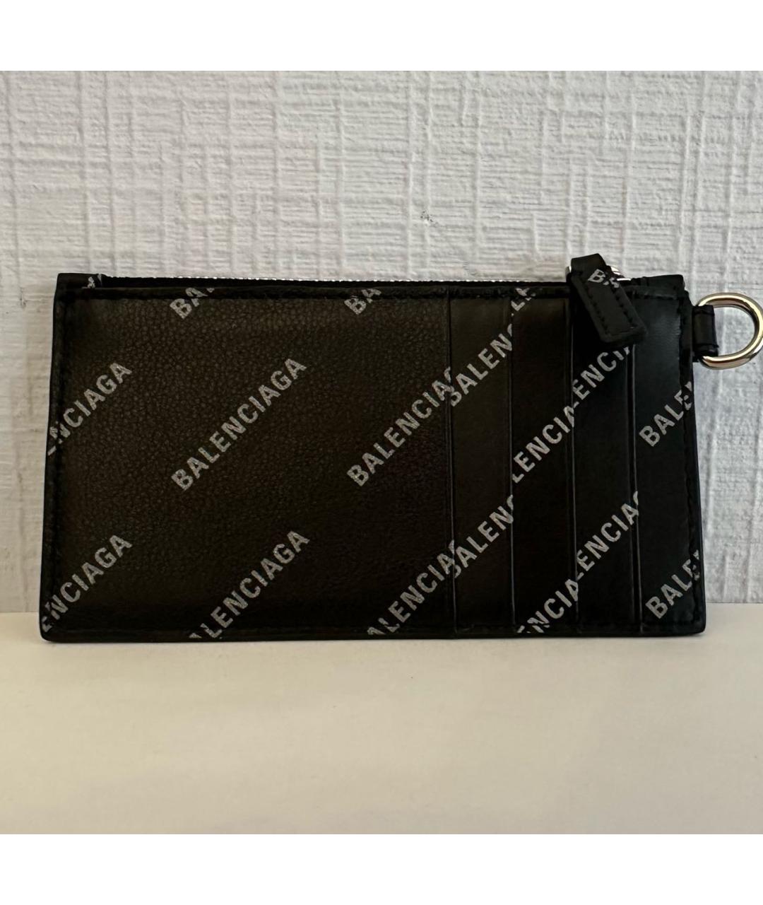 BALENCIAGA Черный кожаный кардхолдер, фото 3