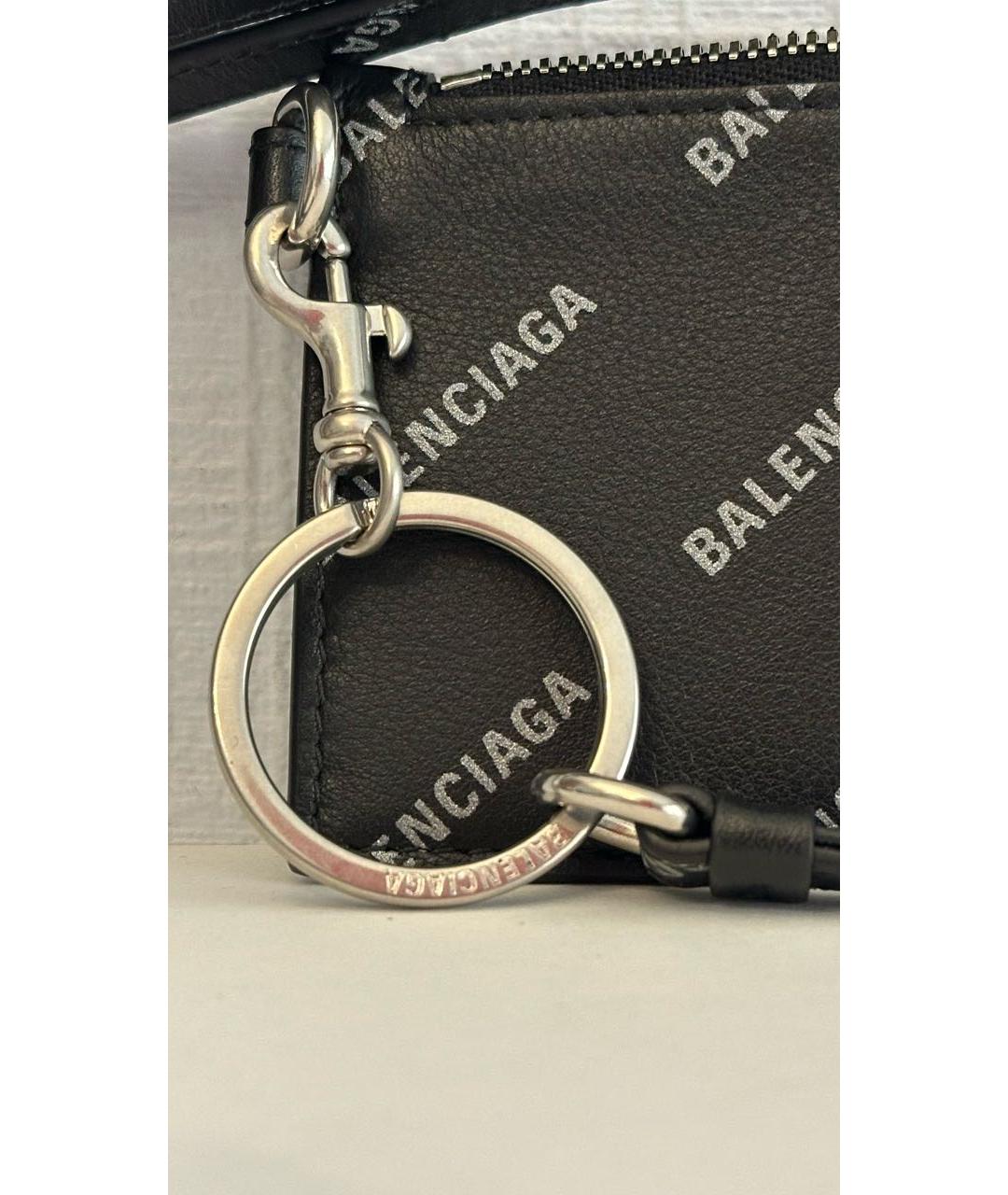 BALENCIAGA Черный кожаный кардхолдер, фото 5