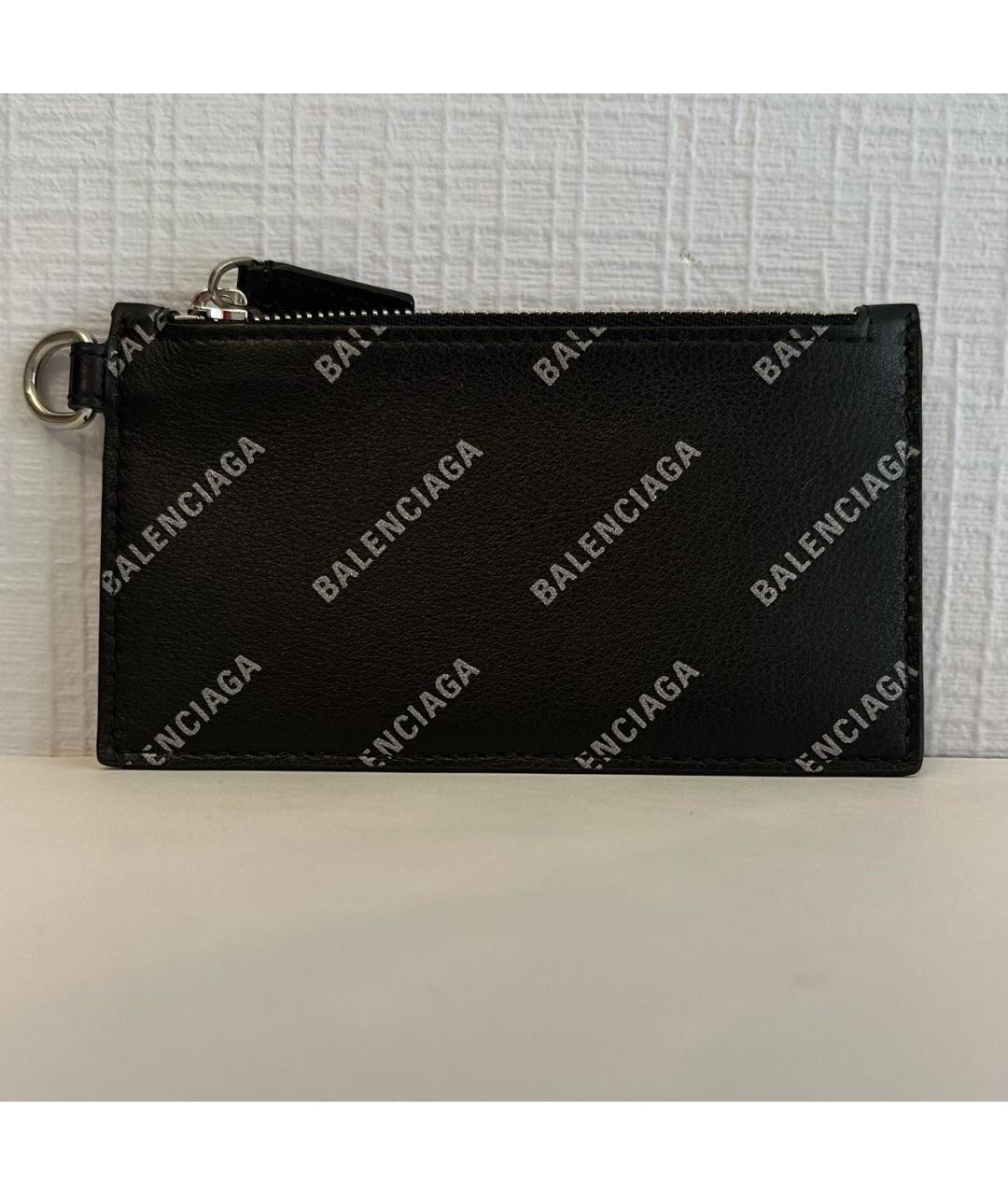 BALENCIAGA Черный кожаный кардхолдер, фото 2