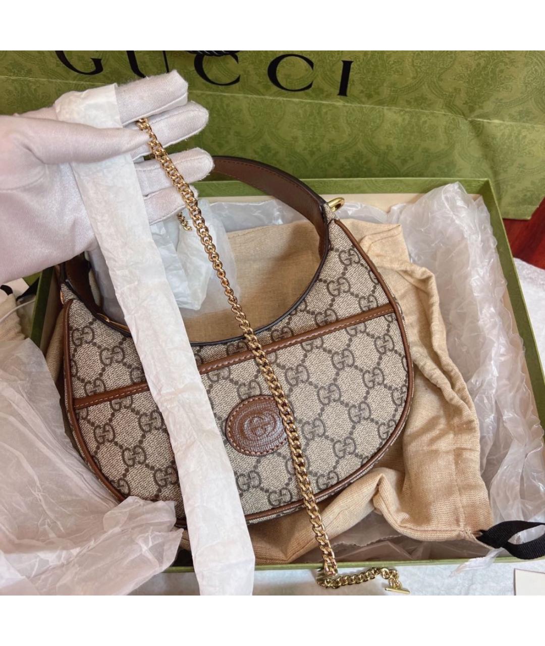 GUCCI Коричневая сумка через плечо, фото 4