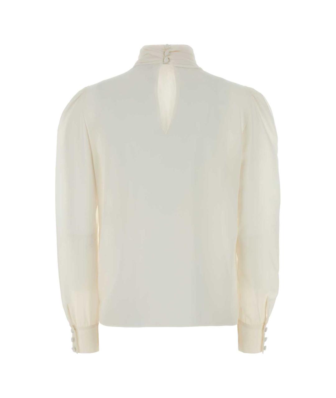 ALESSANDRA RICH Белая шелковая блузы, фото 2