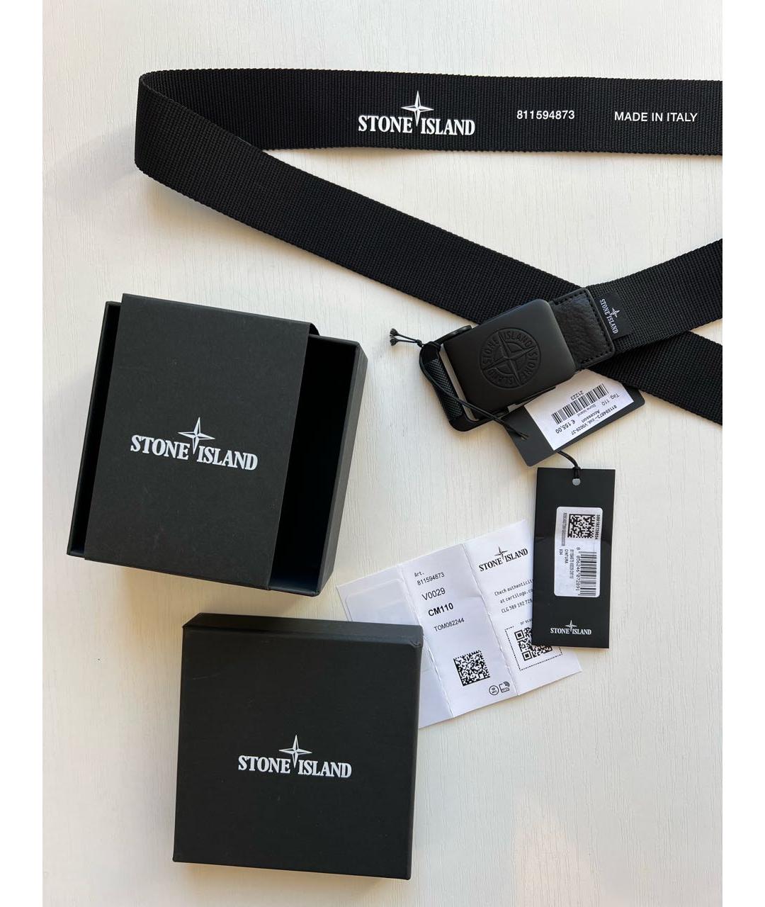 STONE ISLAND Черный ремень, фото 2