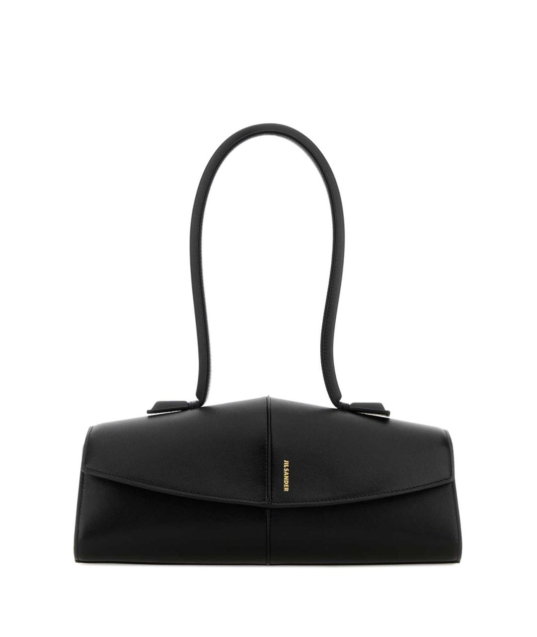 JIL SANDER Черная кожаная сумка через плечо, фото 1