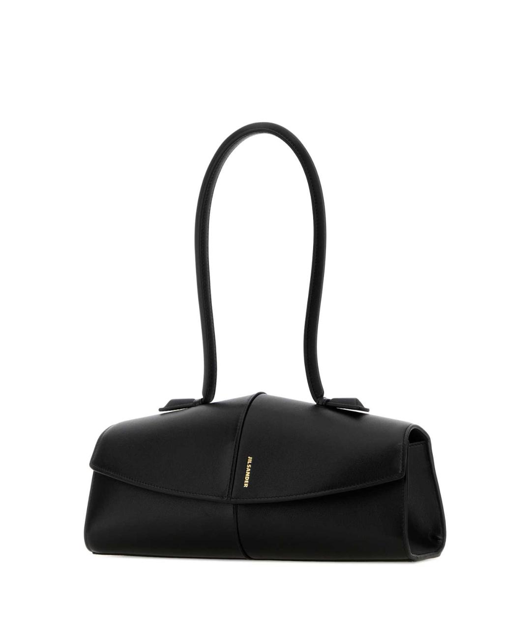 JIL SANDER Черная кожаная сумка через плечо, фото 2