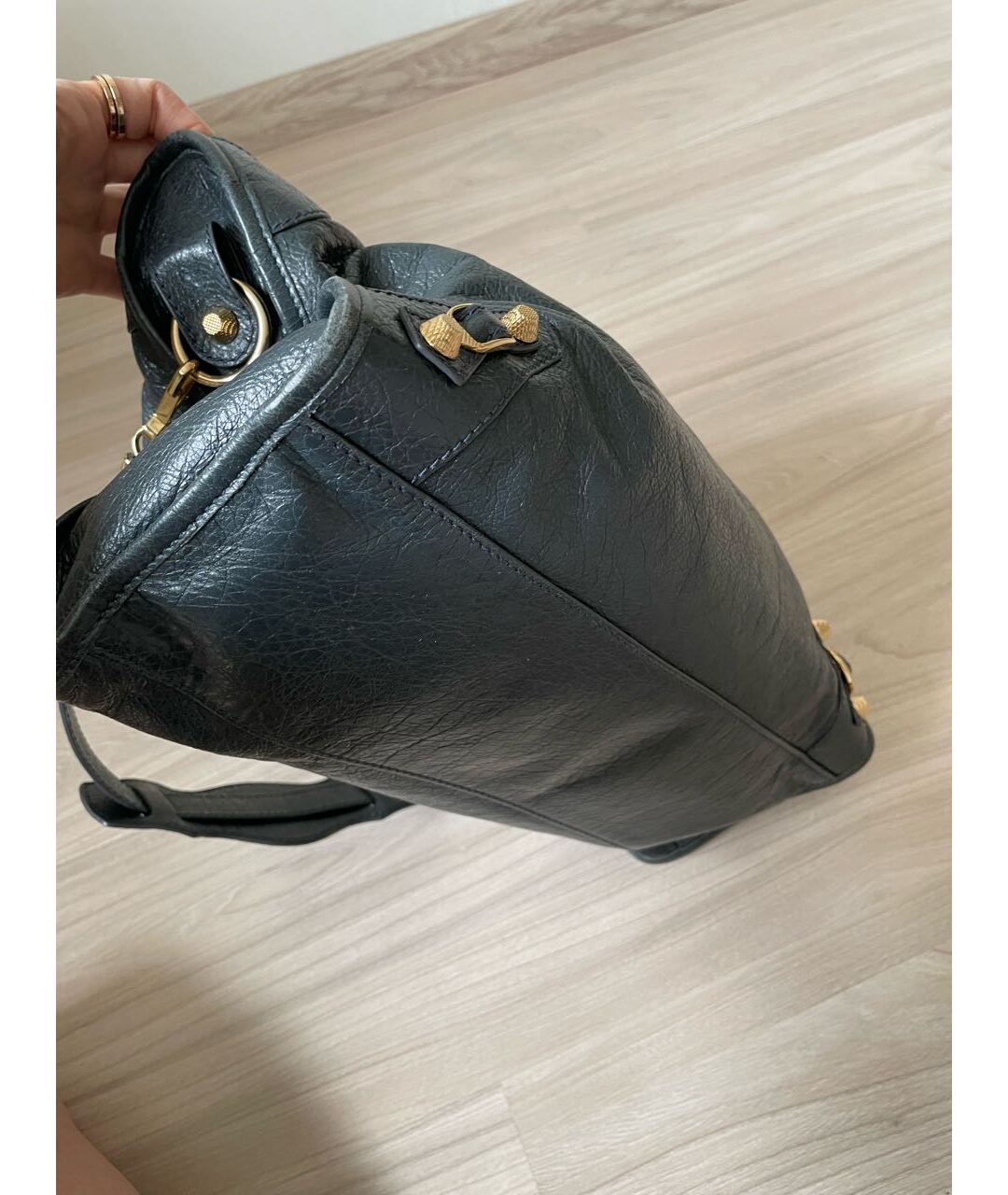 BALENCIAGA Кожаная сумка тоут, фото 6