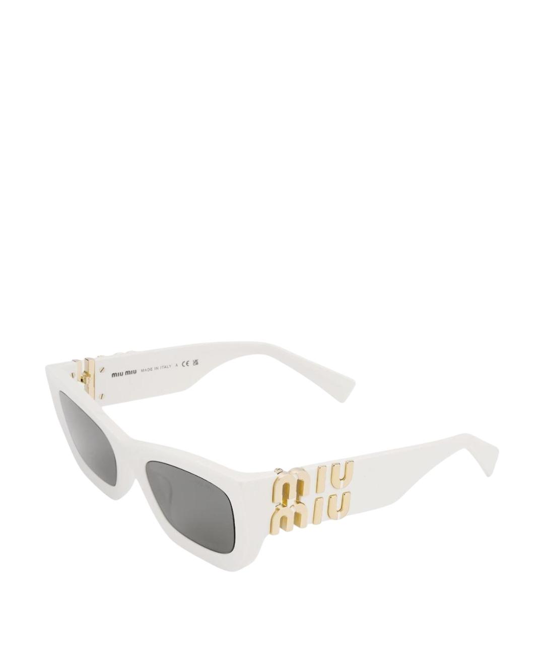 MIU MIU Белые солнцезащитные очки, фото 1