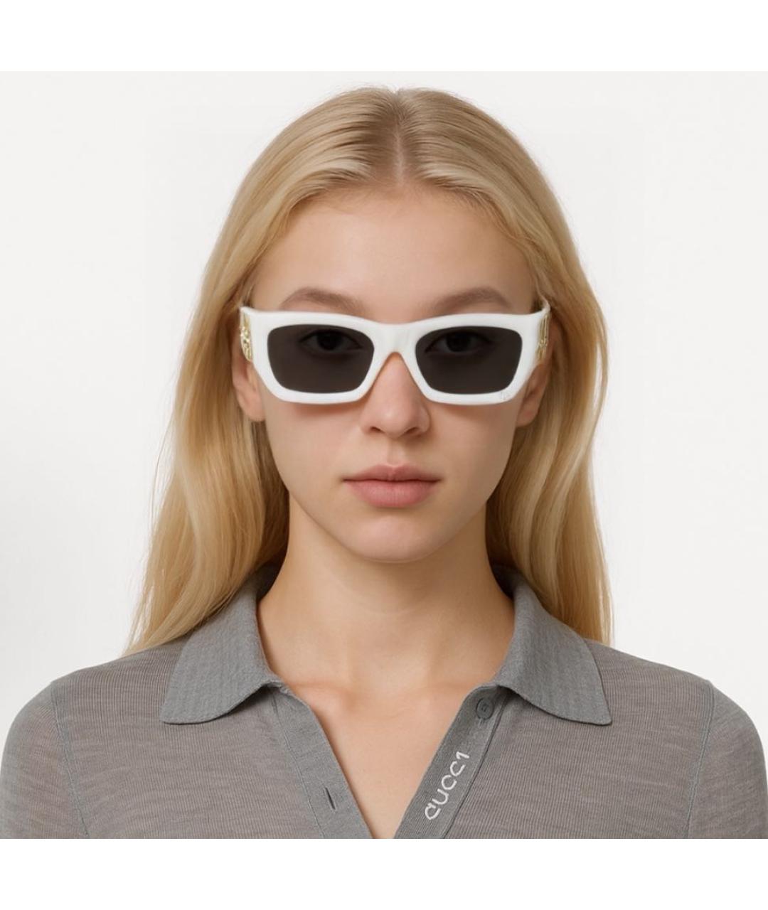 MIU MIU Белые солнцезащитные очки, фото 2