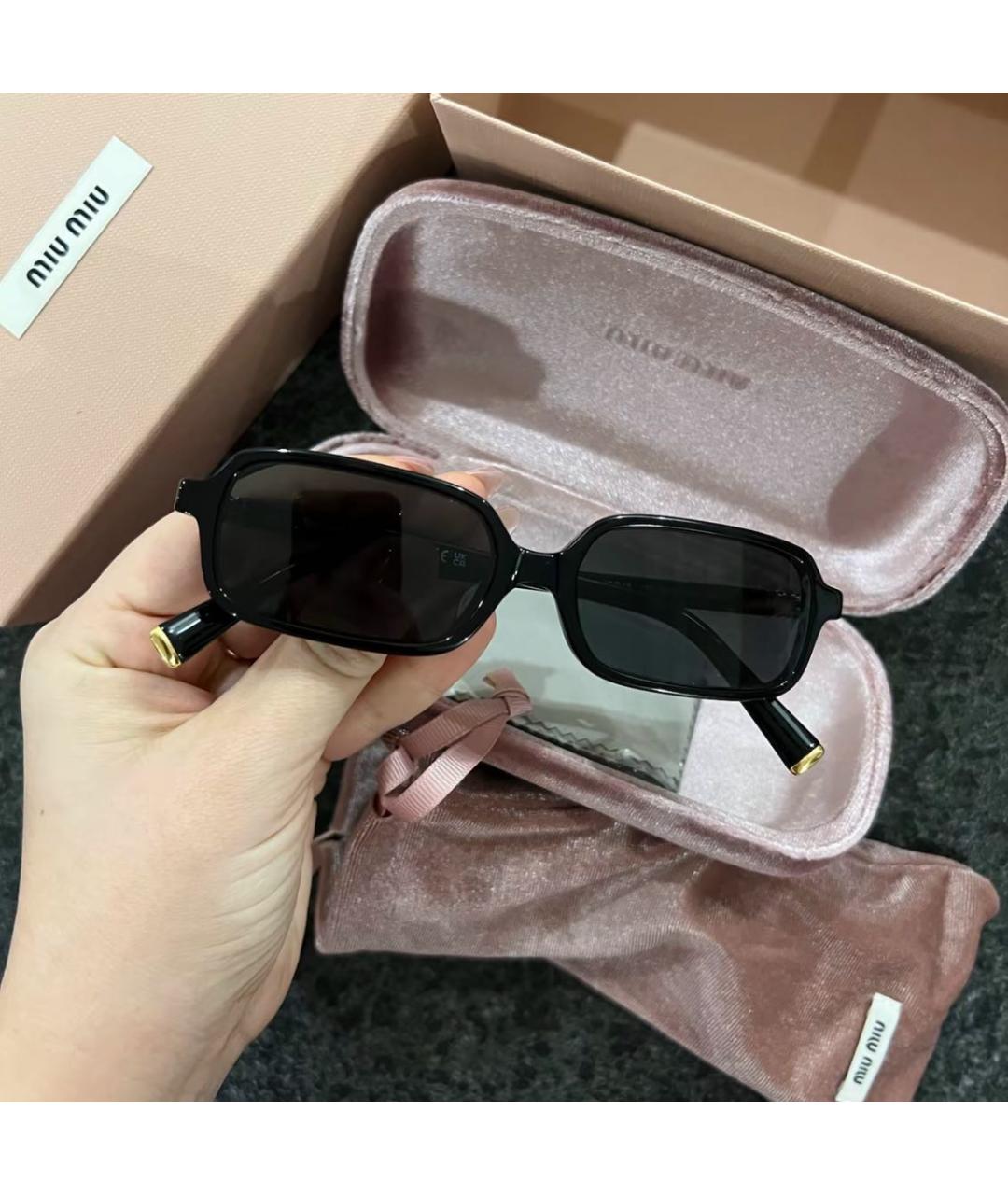 MIU MIU Черные солнцезащитные очки, фото 2