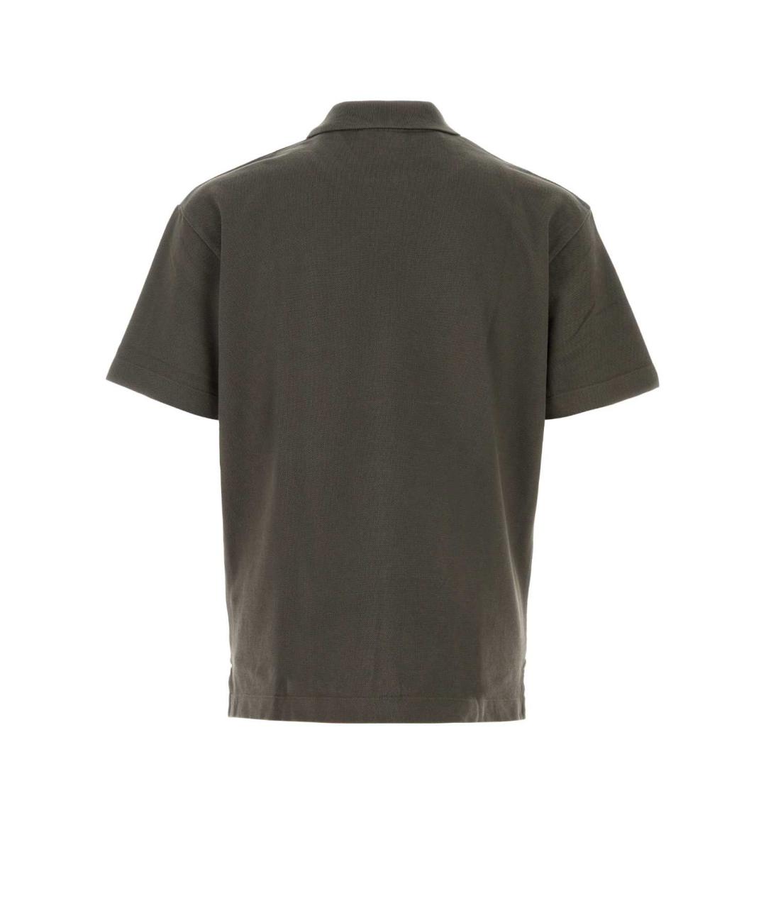 MAISON KITSUNE Коричневое хлопковое поло с коротким рукавом, фото 2