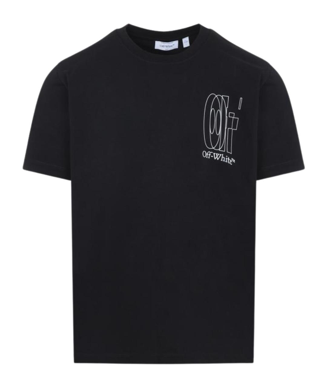 OFF-WHITE Черная хлопковая футболка, фото 1