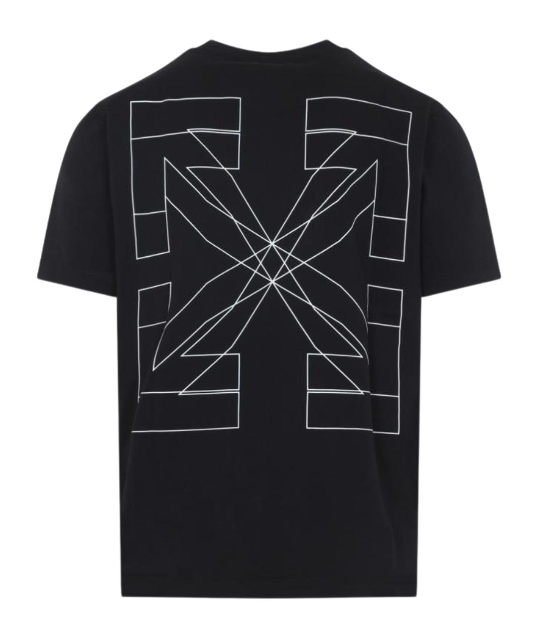 OFF-WHITE Черная хлопковая футболка, фото 2