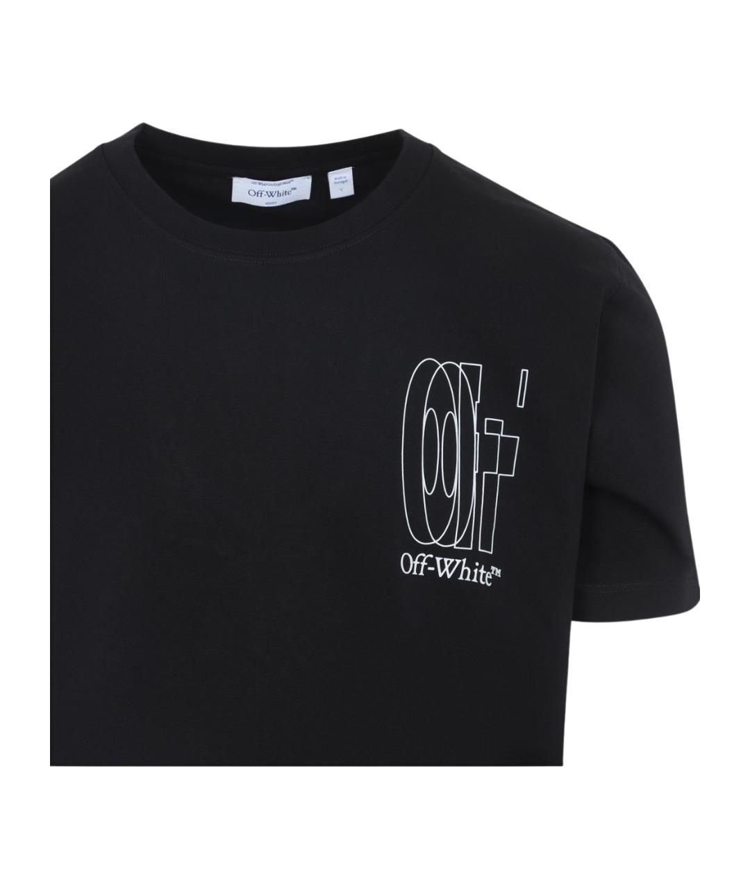 OFF-WHITE Черная хлопковая футболка, фото 3