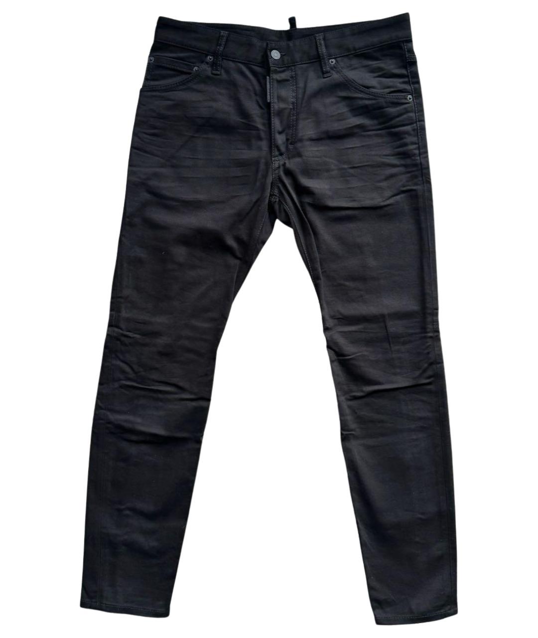 DSQUARED2 Черные хлопко-эластановые джинсы скинни, фото 1