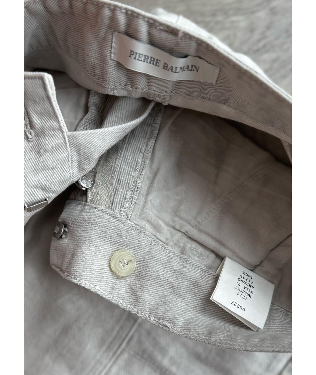 PIERRE BALMAIN Серые хлопковые джинсы скинни, фото 5