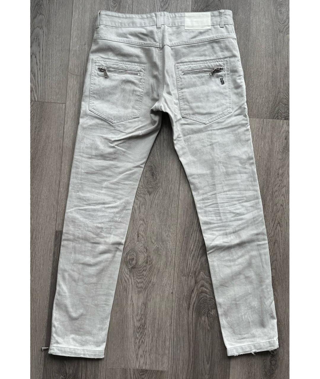 PIERRE BALMAIN Серые хлопковые джинсы скинни, фото 8