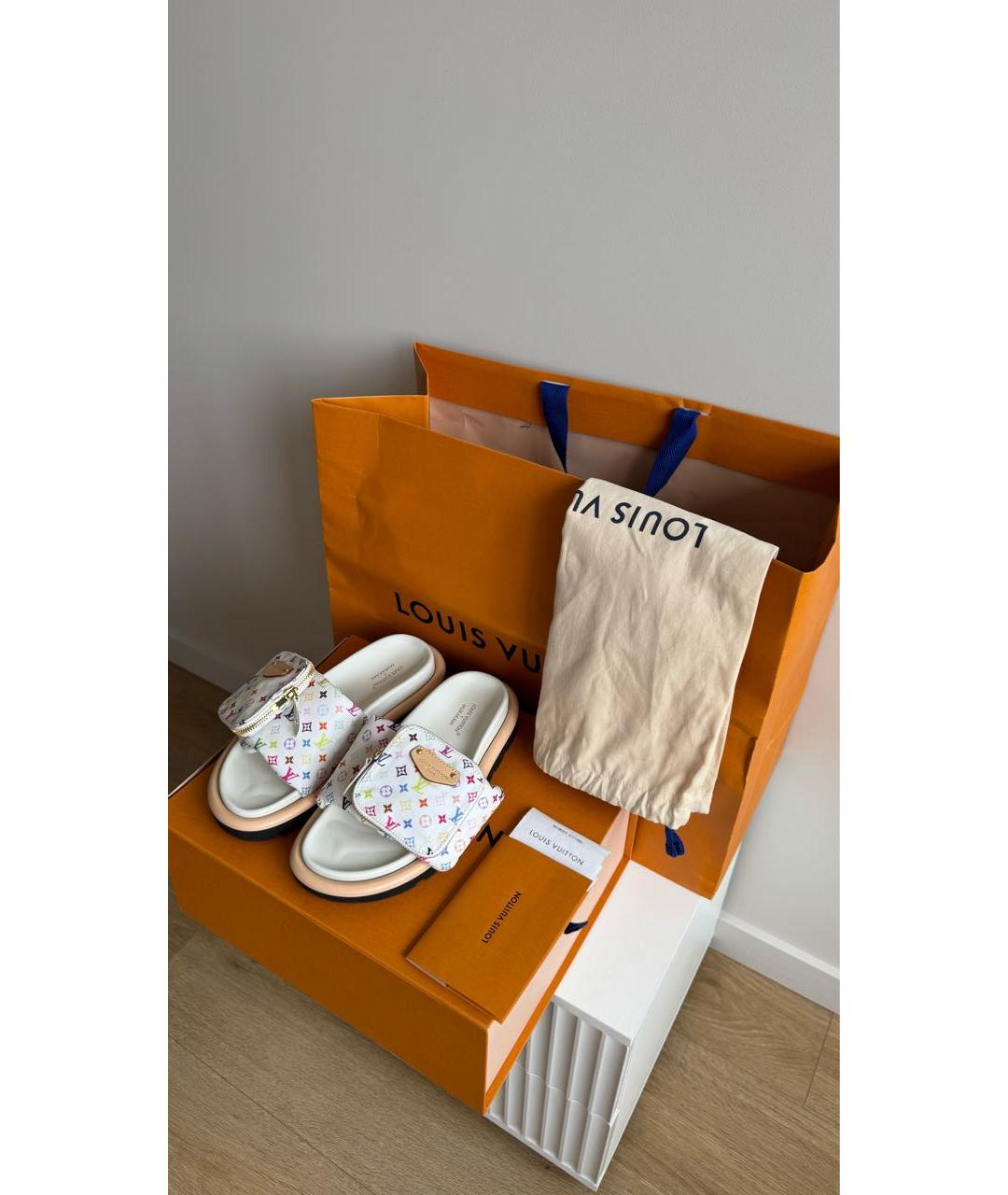 LOUIS VUITTON Мульти шлепанцы, фото 6