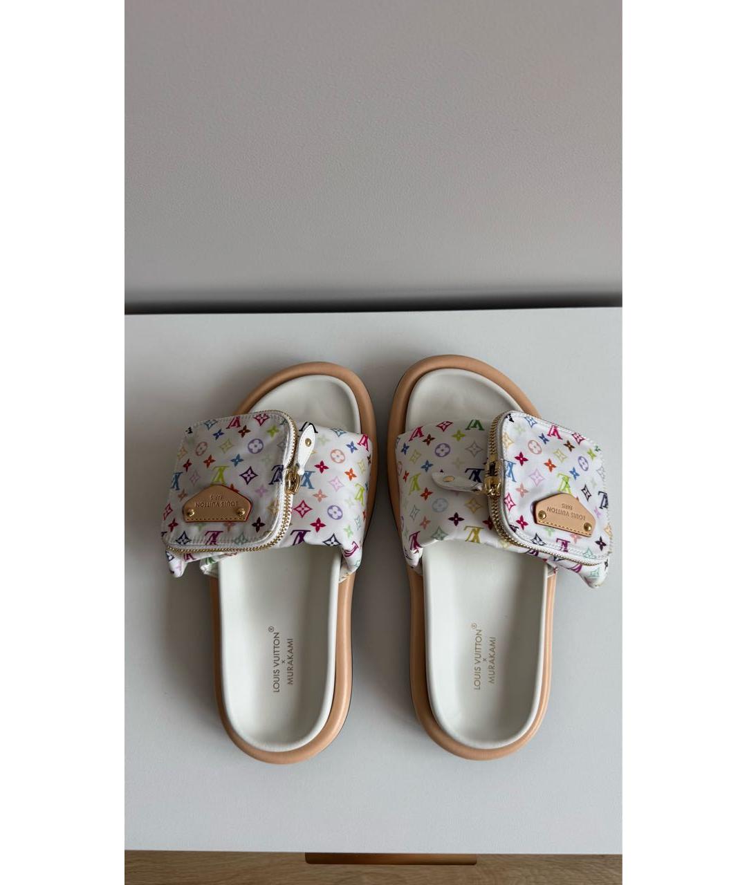 LOUIS VUITTON Мульти шлепанцы, фото 4
