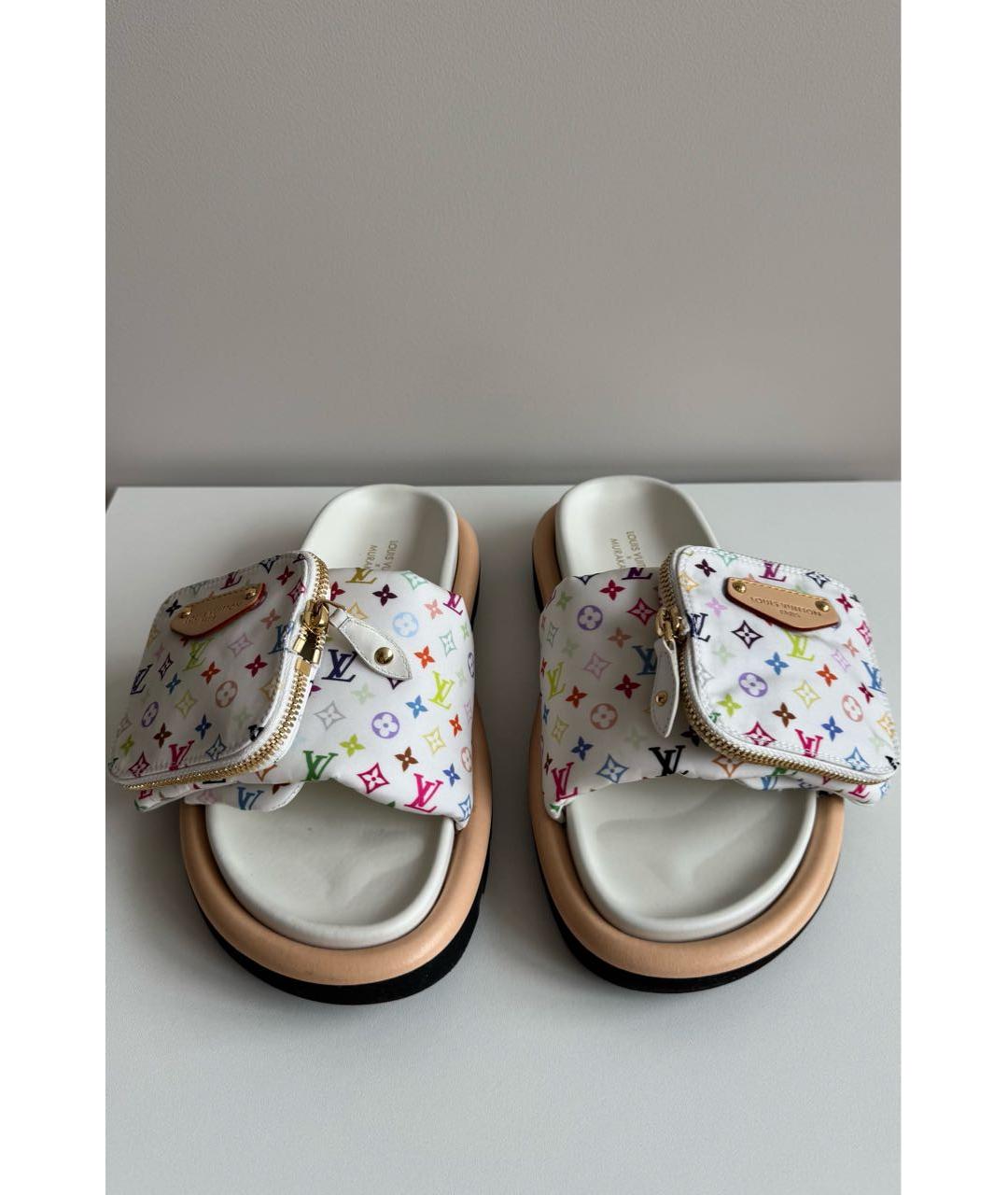 LOUIS VUITTON Мульти шлепанцы, фото 3