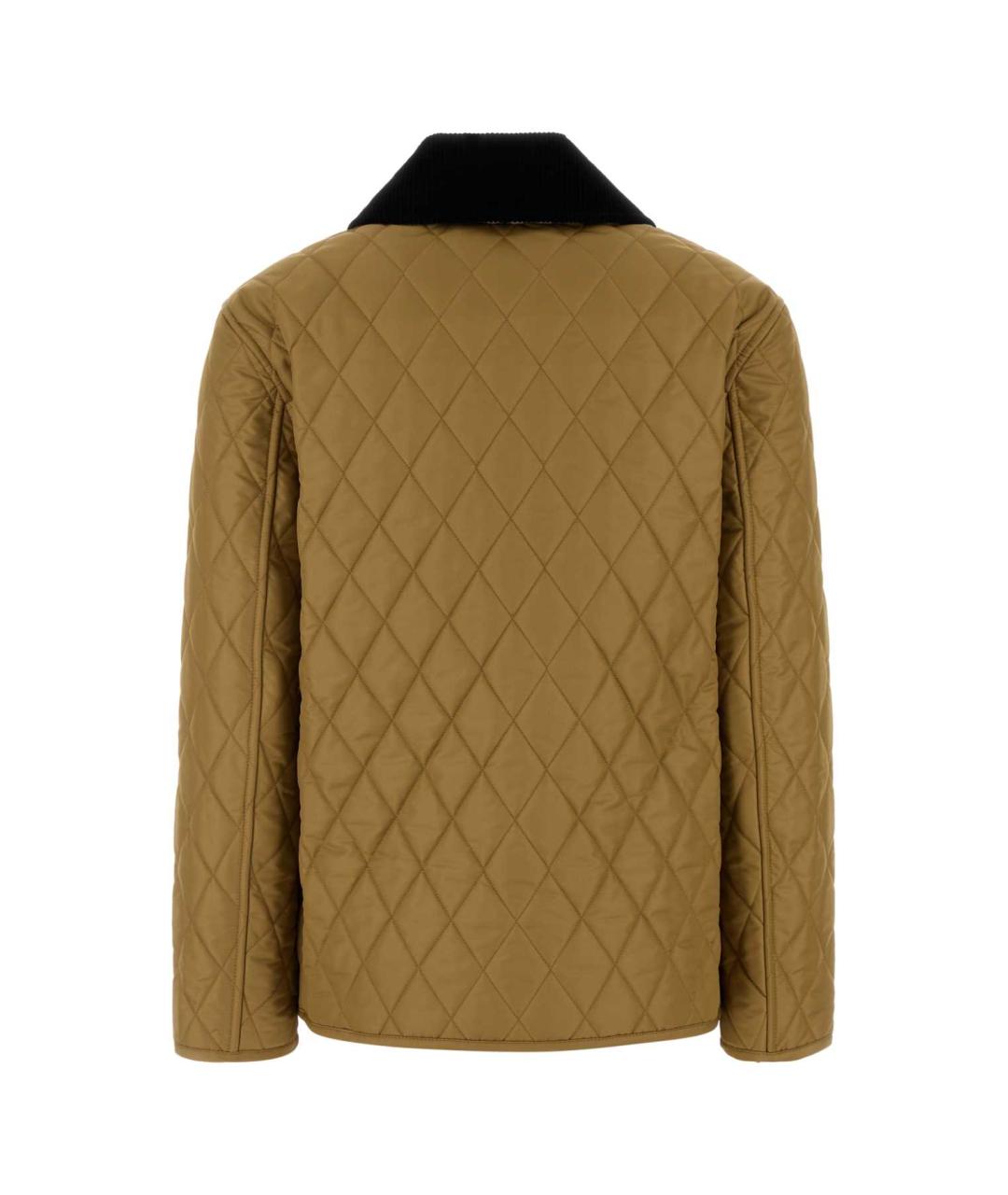 BURBERRY Бежевая полиэстеровая куртка, фото 2