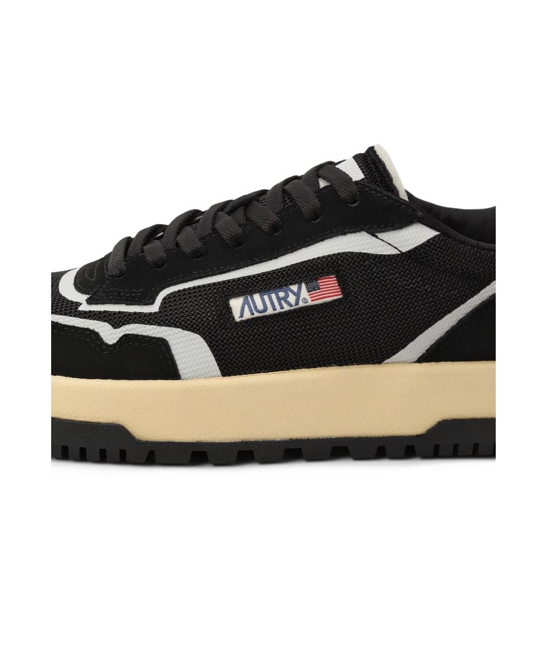 AUTRY Черные текстильные низкие кроссовки / кеды, фото 6