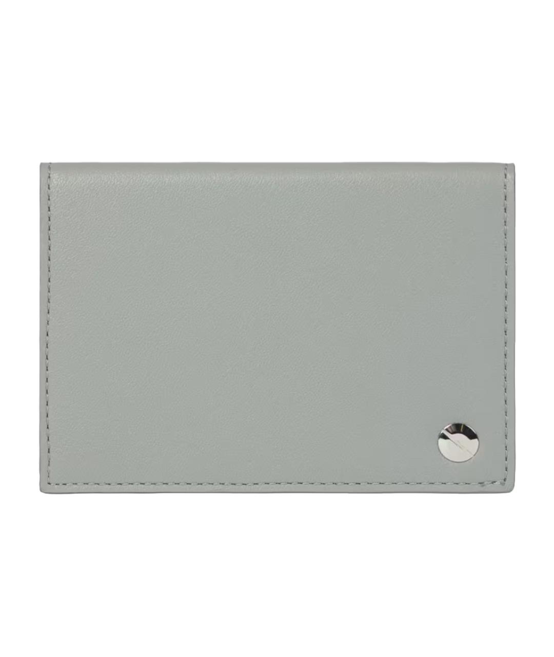 PAUL SMITH Серый кожаный кошелек, фото 1