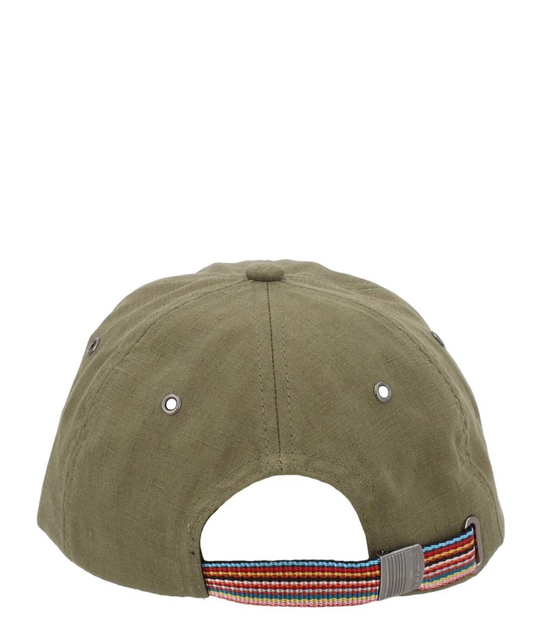 PAUL SMITH Зеленая льняная кепка/бейсболка, фото 2