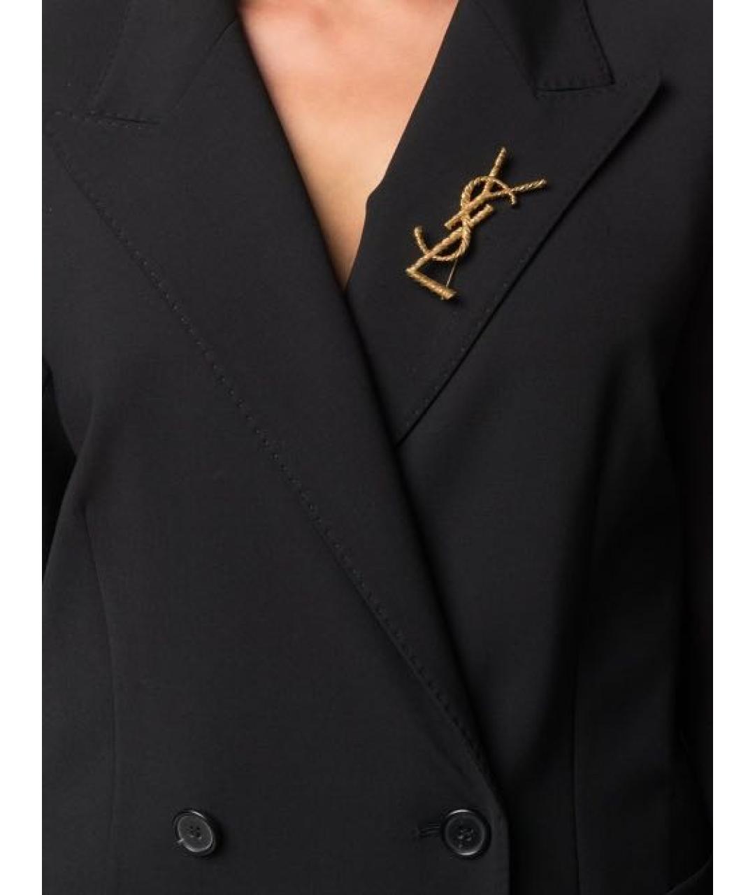 SAINT LAURENT Золотая металлическая булавка / брошь, фото 3