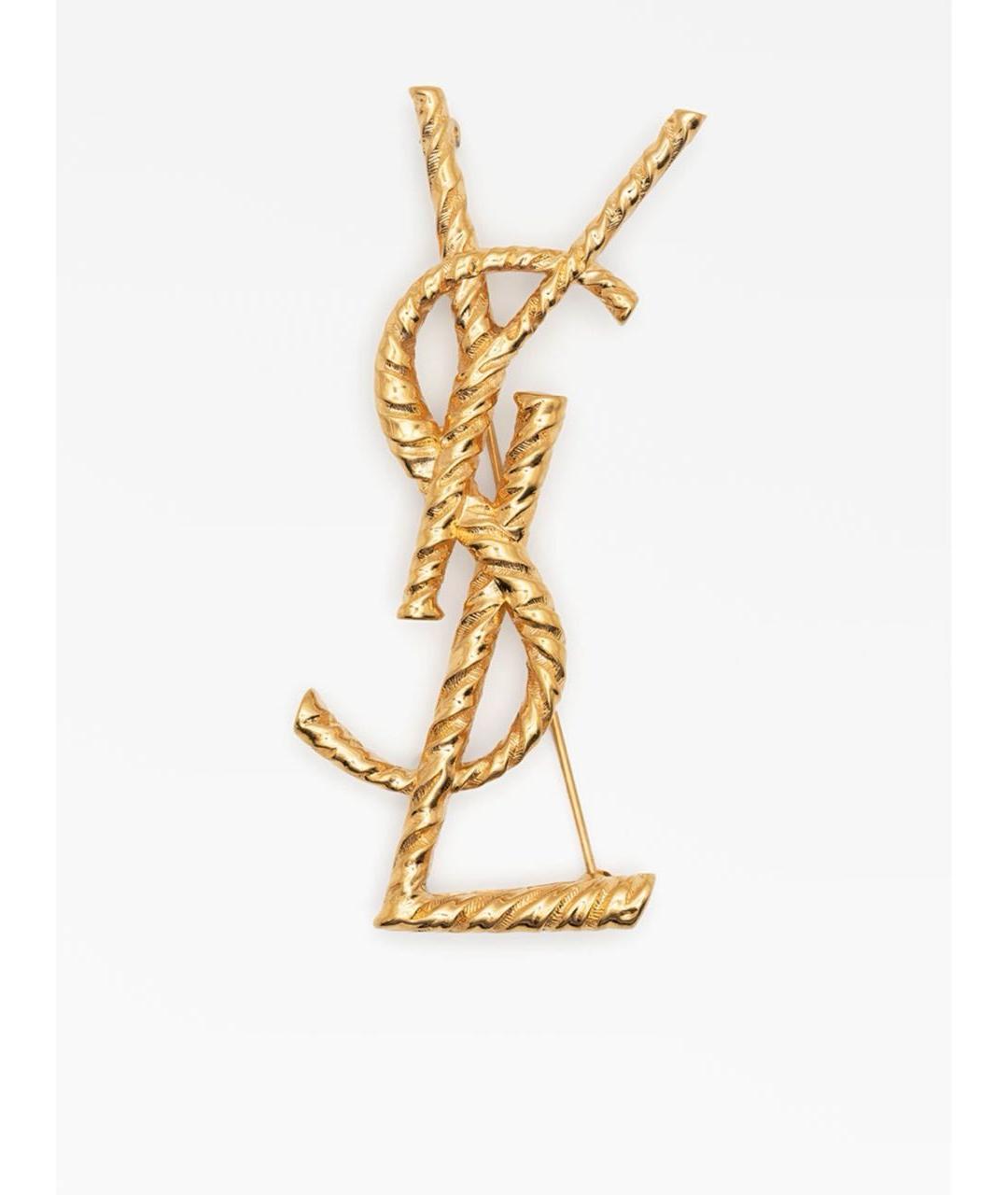 SAINT LAURENT Золотая металлическая булавка / брошь, фото 5