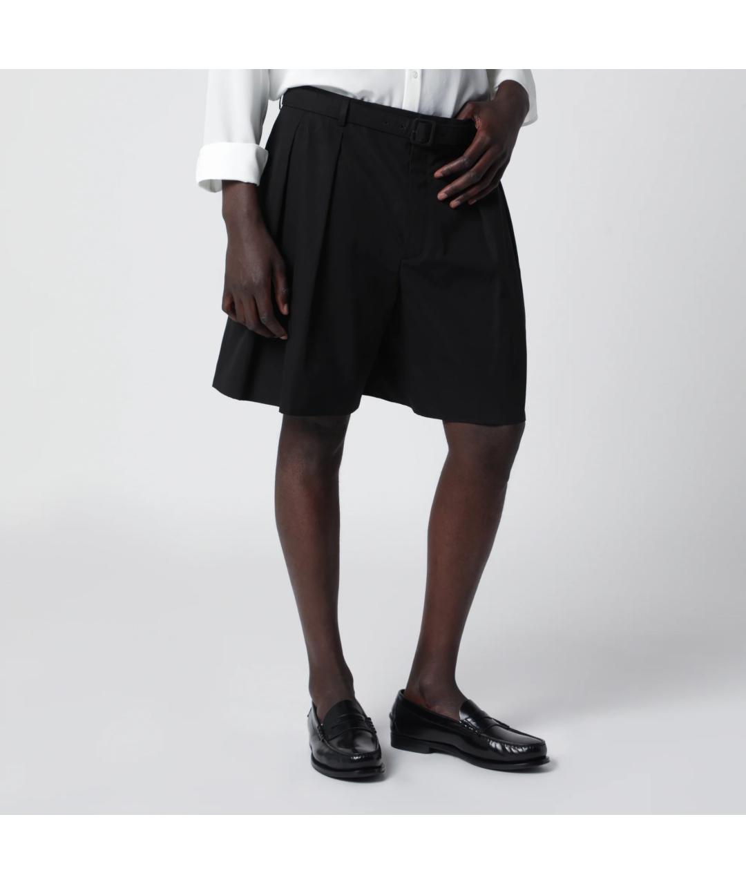 SAINT LAURENT Черные хлопковые шорты, фото 4