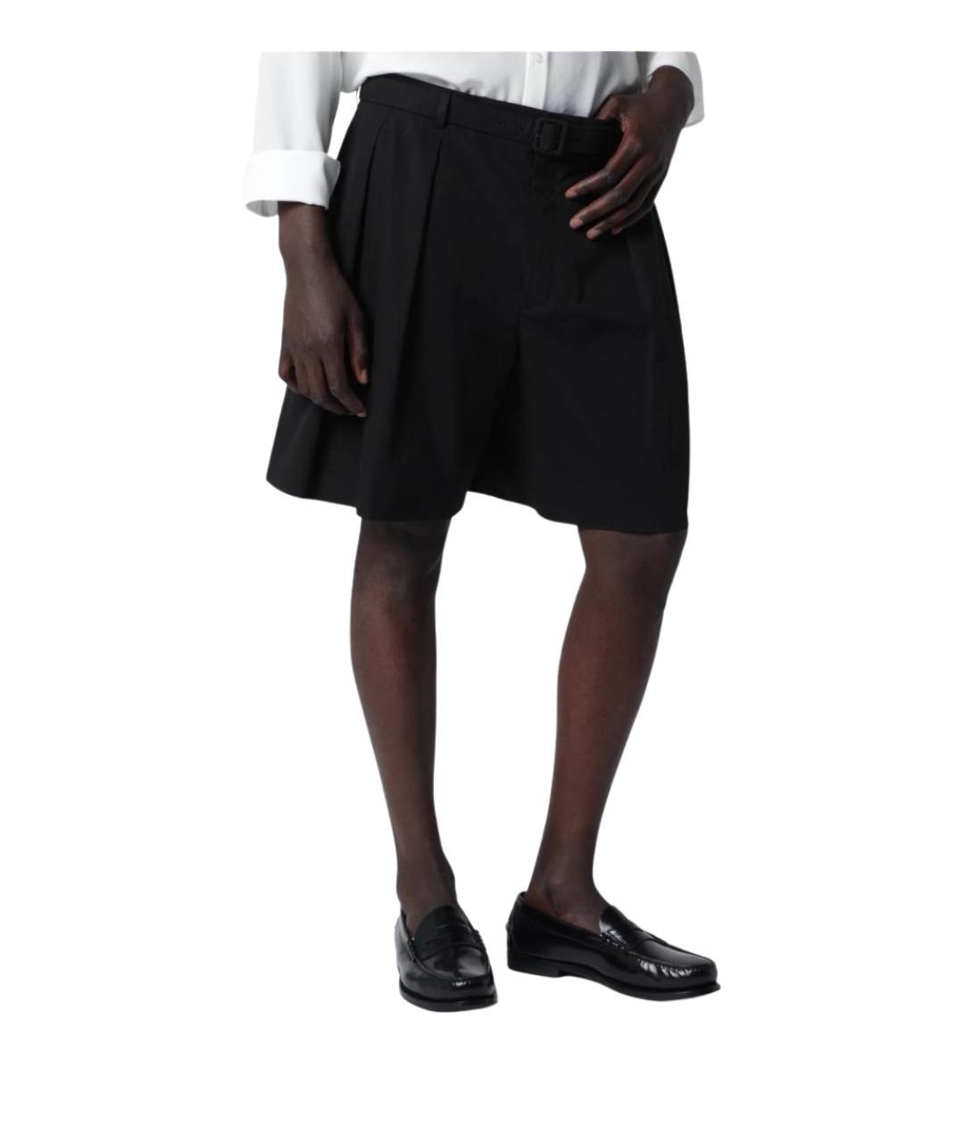 SAINT LAURENT Черные хлопковые шорты, фото 4