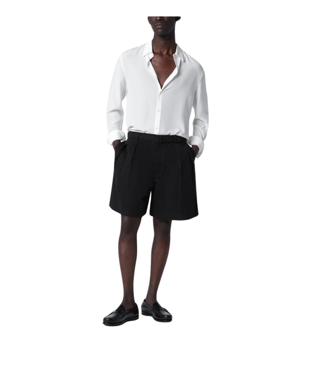 SAINT LAURENT Черные хлопковые шорты, фото 3