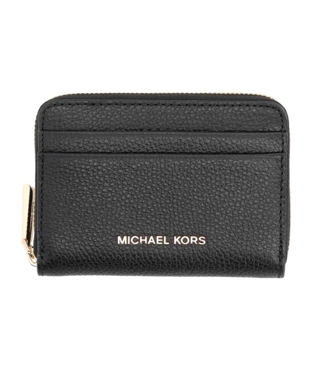 MICHAEL KORS Черный кожаный кошелек, фото 1