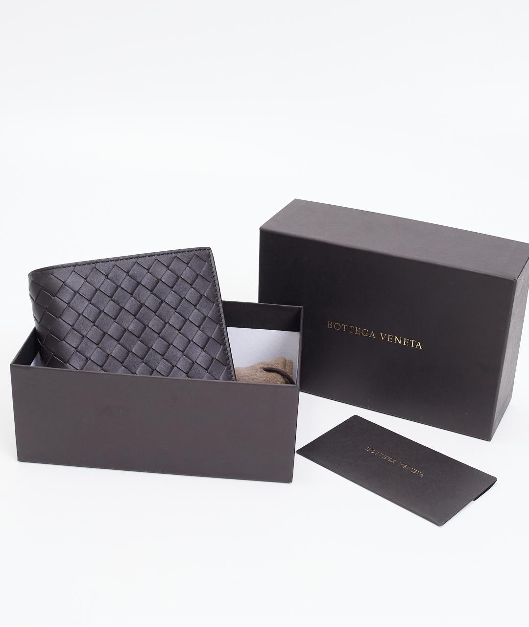 BOTTEGA VENETA Коричневый кожаный кошелек, фото 6